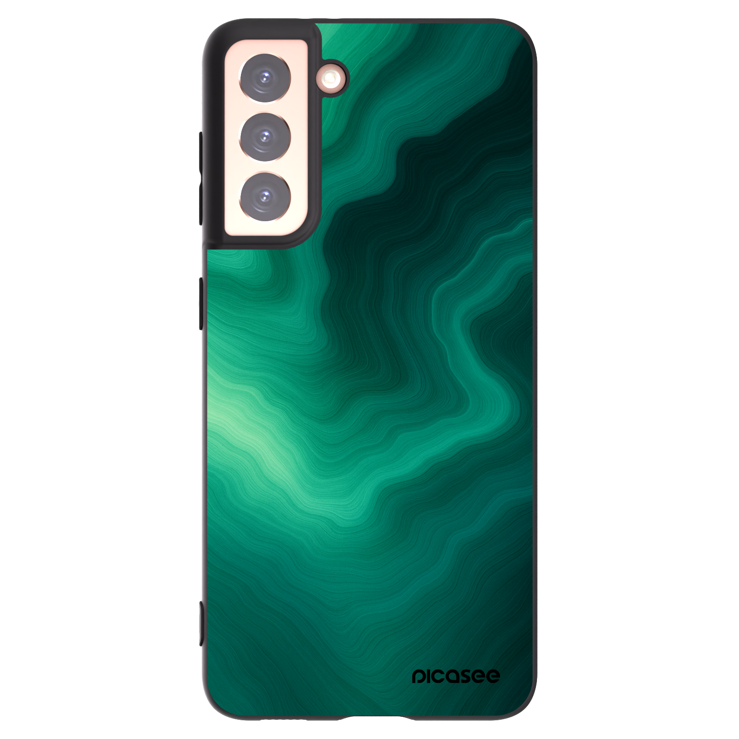 Picasee husă neagră din silicon pentru Samsung Galaxy S21 5G G991B - Malachite