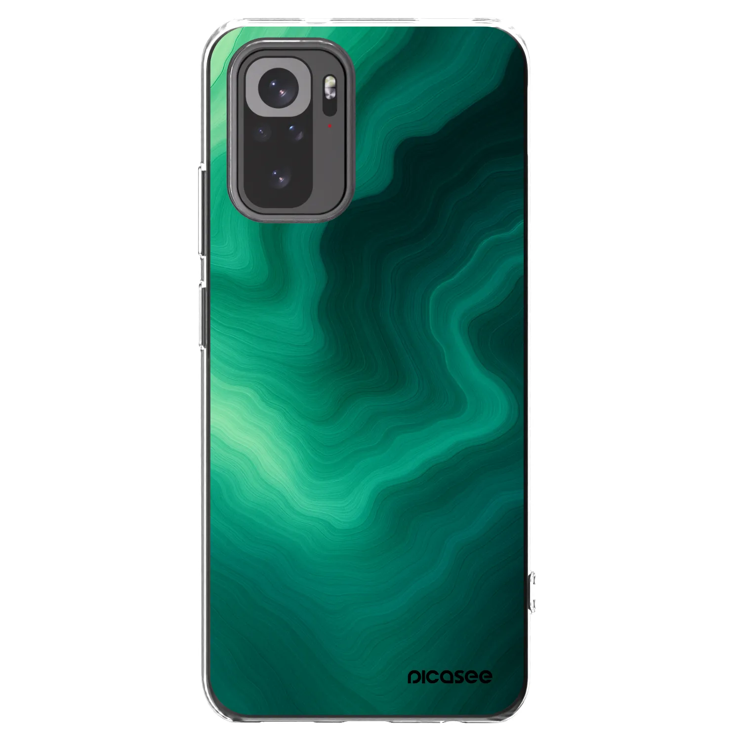 Picasee husă transparentă din silicon pentru Xiaomi Redmi Note 10 - Malachite