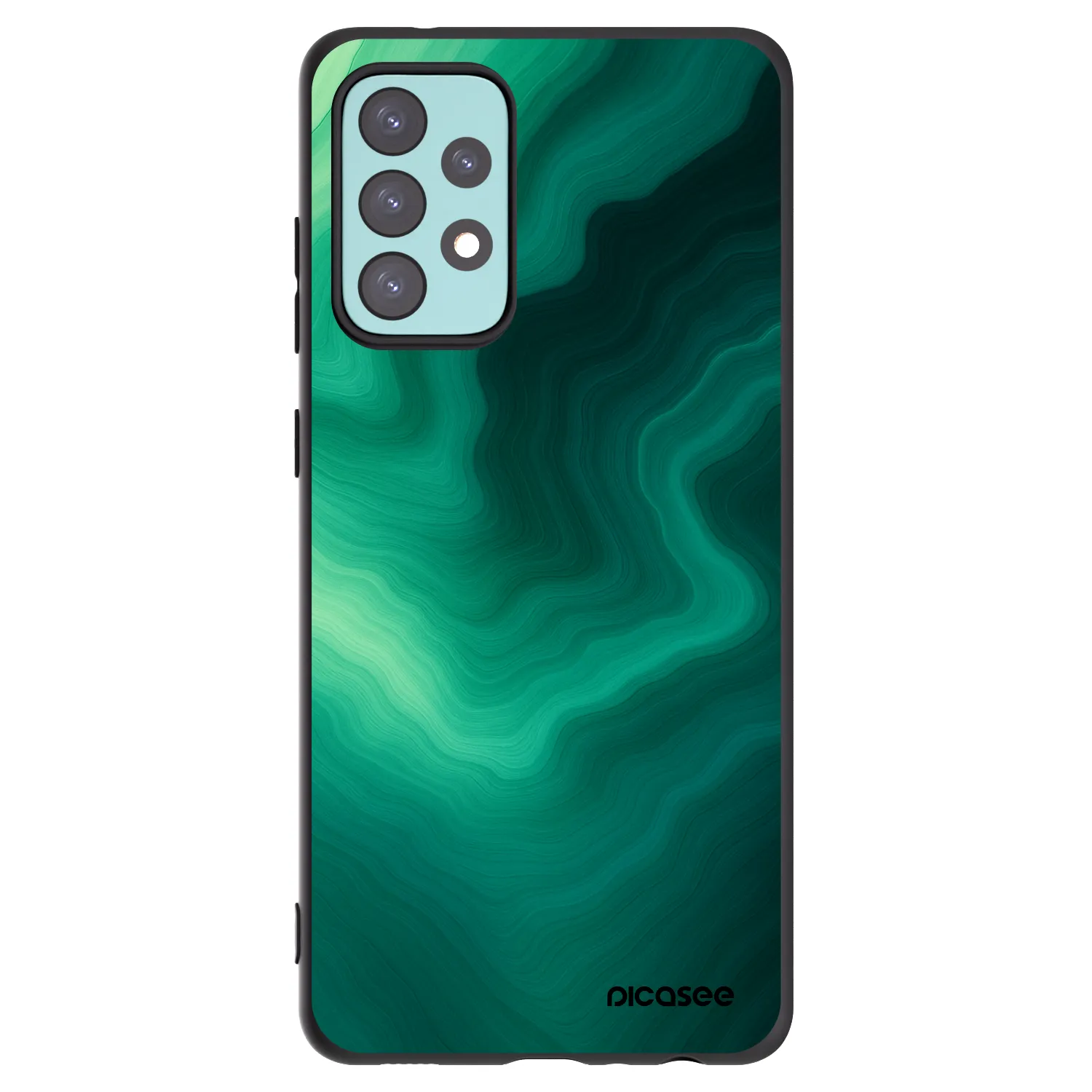 Picasee husă neagră din silicon pentru Samsung Galaxy A72 A725F - Malachite