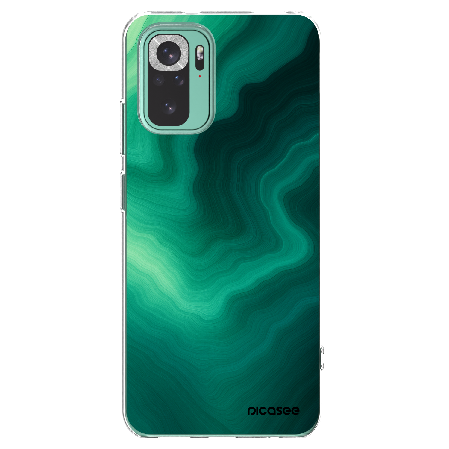 Picasee husă transparentă din silicon pentru Xiaomi Redmi Note 10 Pro - Malachite