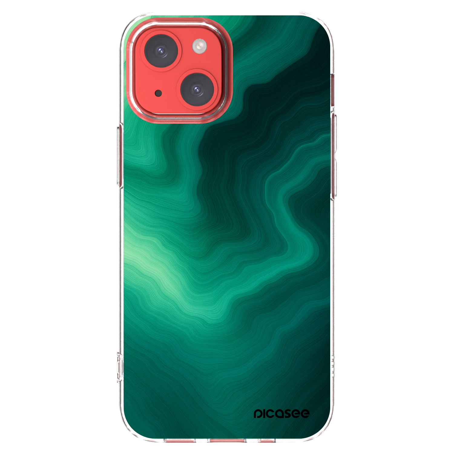 Picasee husă transparentă din silicon pentru Apple iPhone 13 mini - Malachite