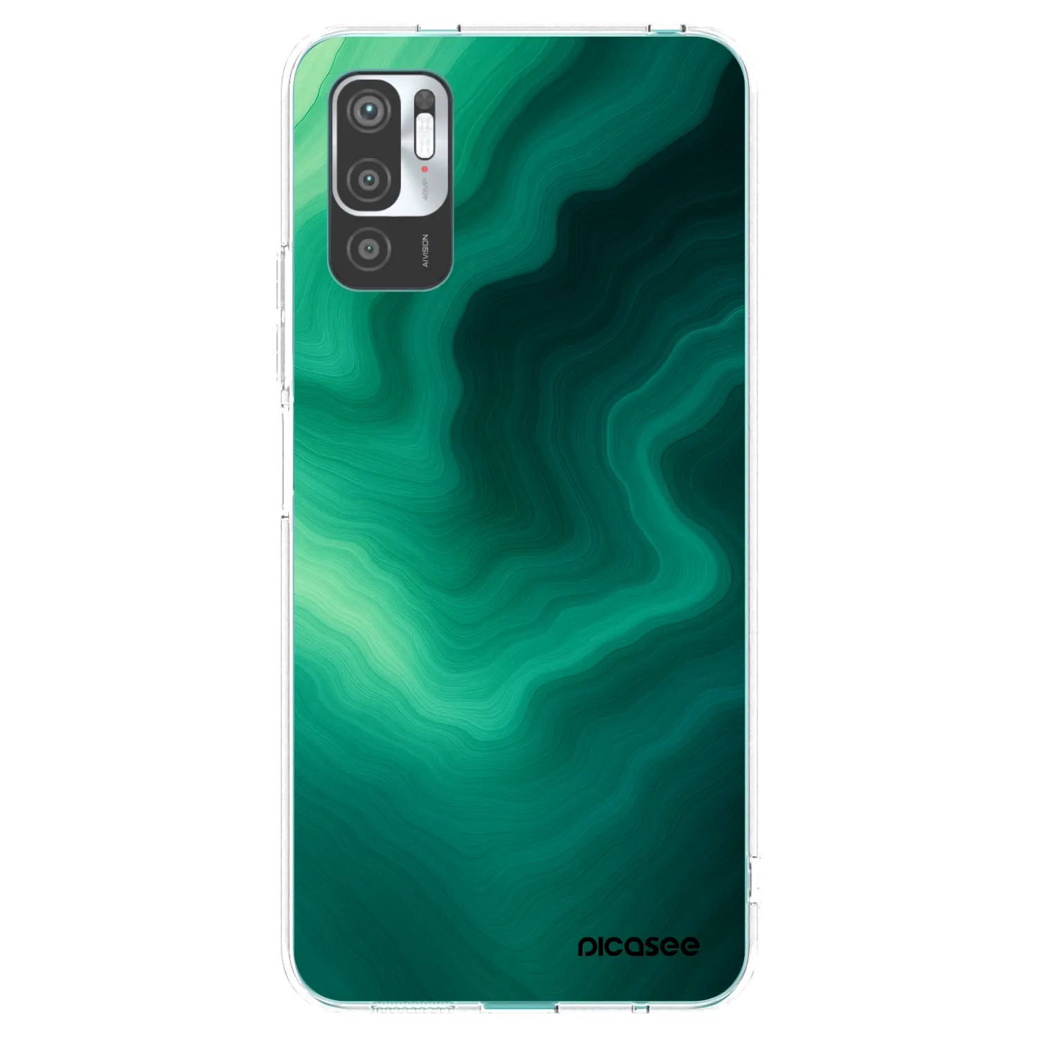 Picasee husă transparentă din silicon pentru Xiaomi Redmi Note 10 5G - Malachite