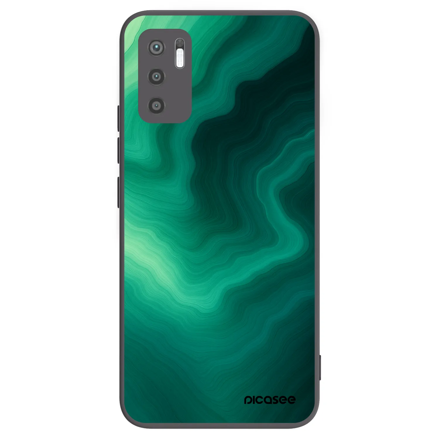 Picasee husă neagră din silicon pentru Xiaomi Redmi Note 10 5G - Malachite