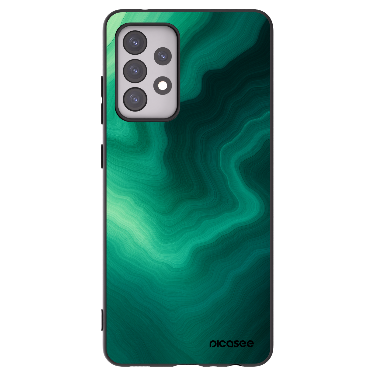 Picasee husă neagră din silicon pentru Samsung Galaxy A52s 5G A528B - Malachite