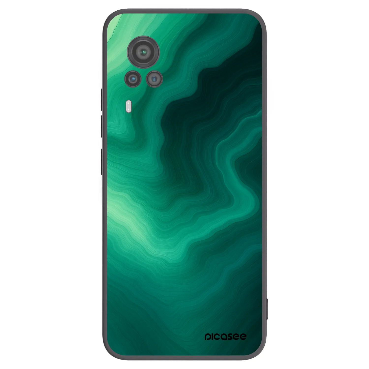 Picasee husă neagră din silicon pentru Vivo X60 Pro 5G - Malachite