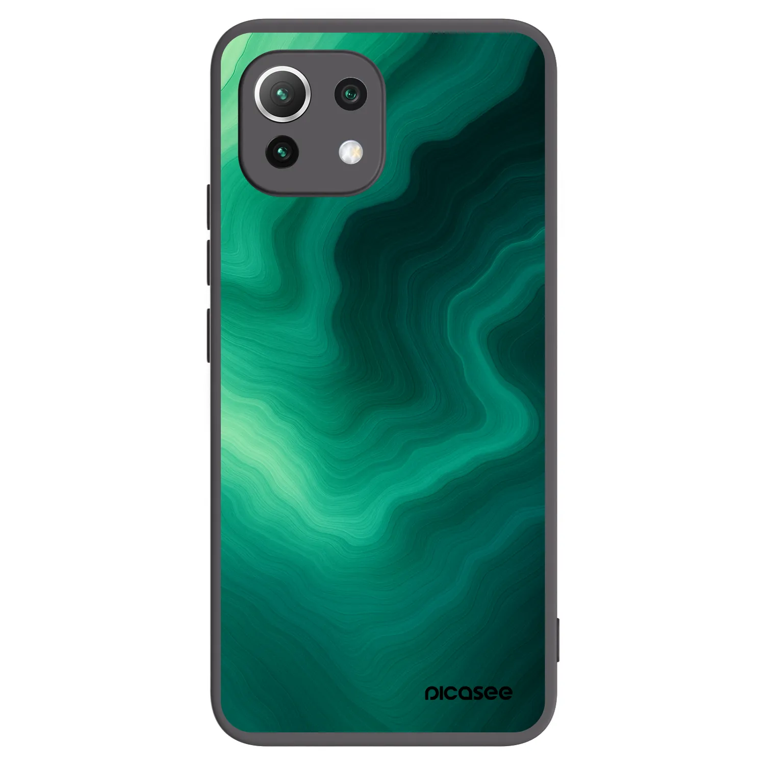 Picasee husă neagră din silicon pentru Xiaomi 11 Lite 5G NE - Malachite