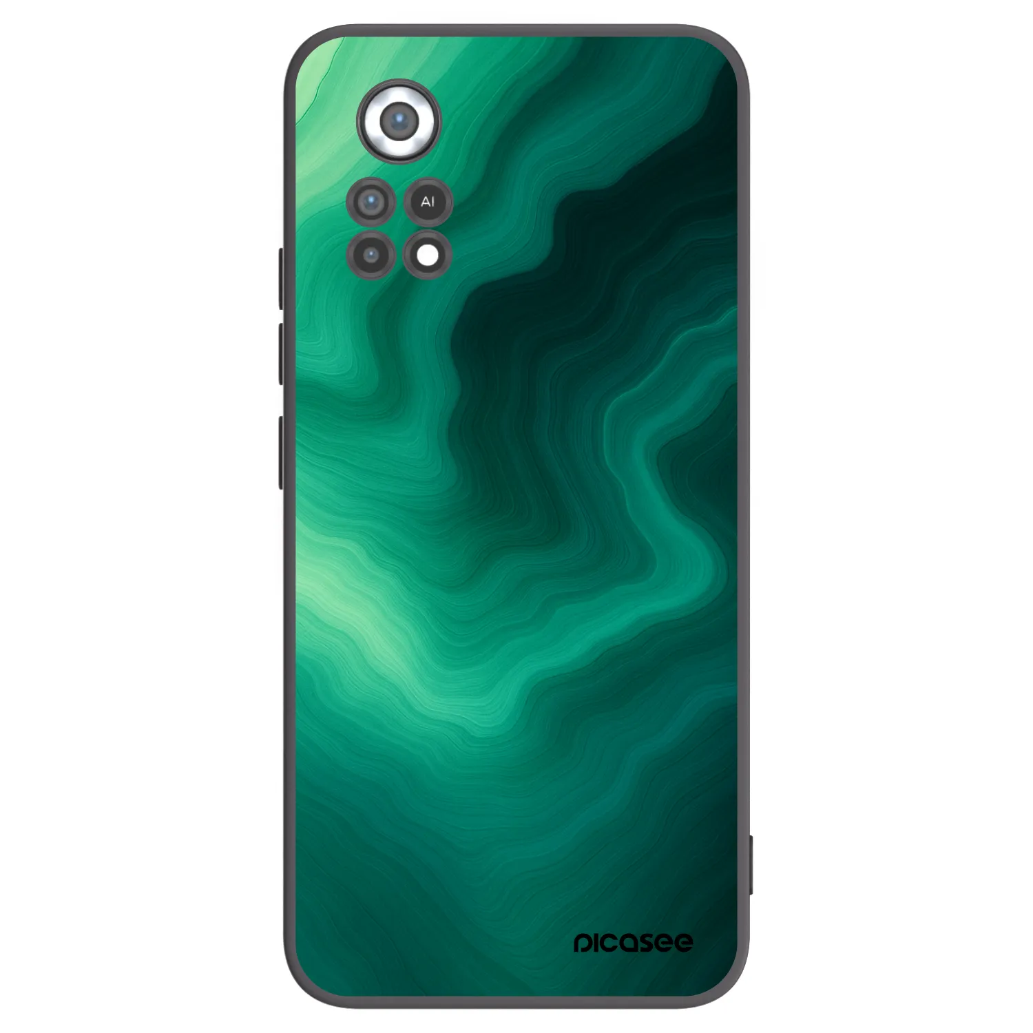 Picasee husă neagră din silicon pentru Xiaomi Poco X4 Pro 5G - Malachite