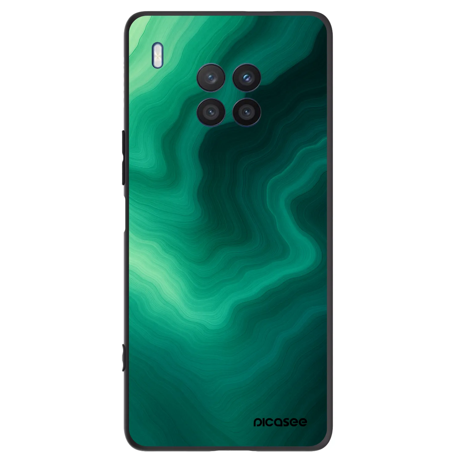 Picasee husă neagră din silicon pentru Honor 50 Lite - Malachite