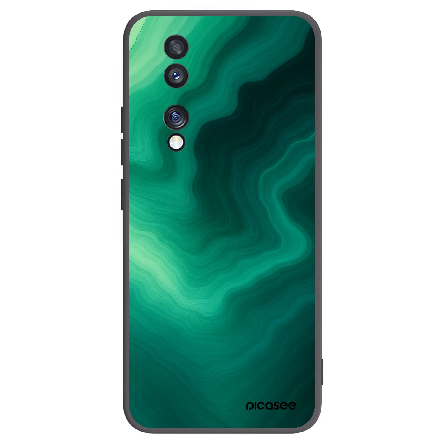 Picasee husă neagră din silicon pentru Honor 70 - Malachite