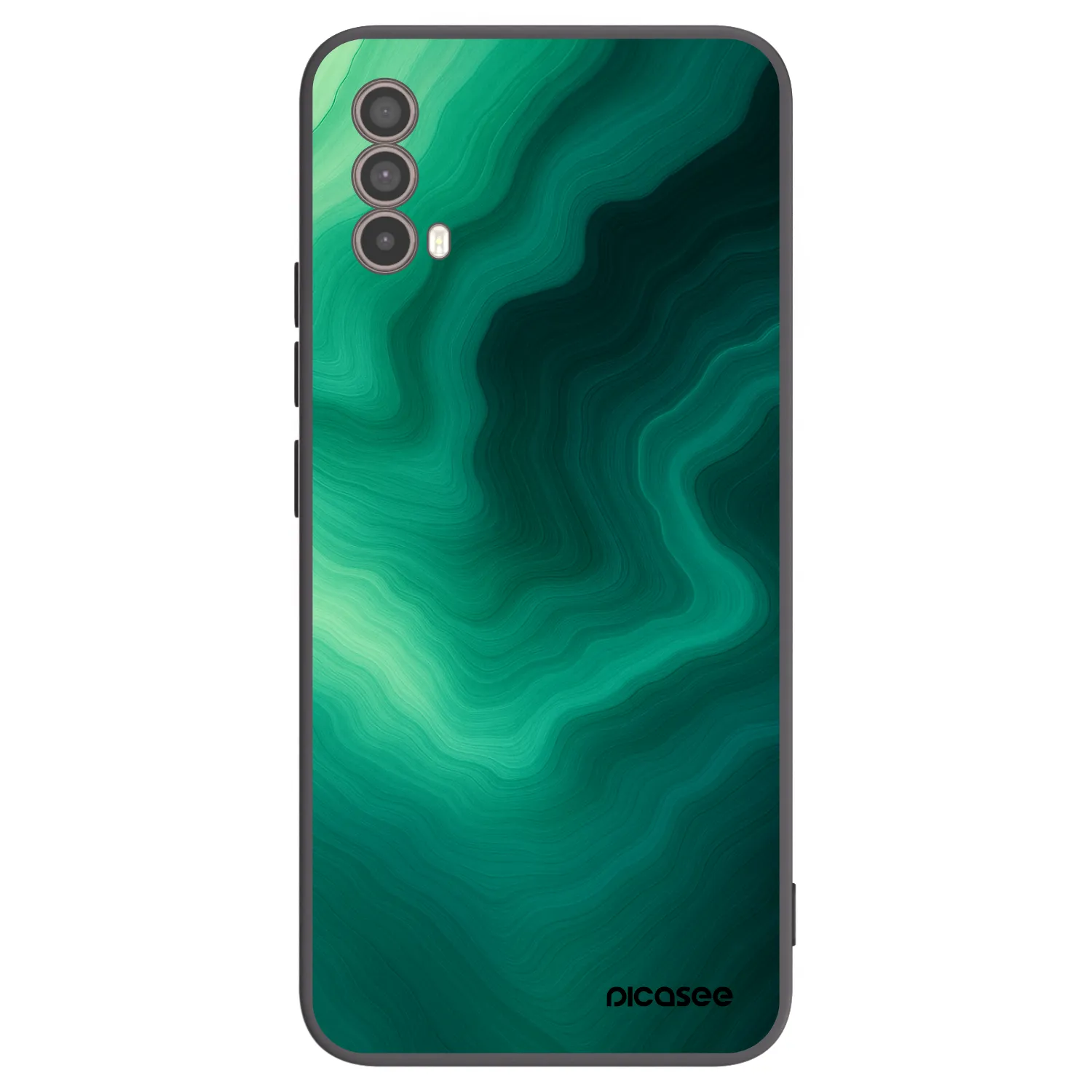 Picasee husă neagră din silicon pentru Motorola Moto E40 - Malachite