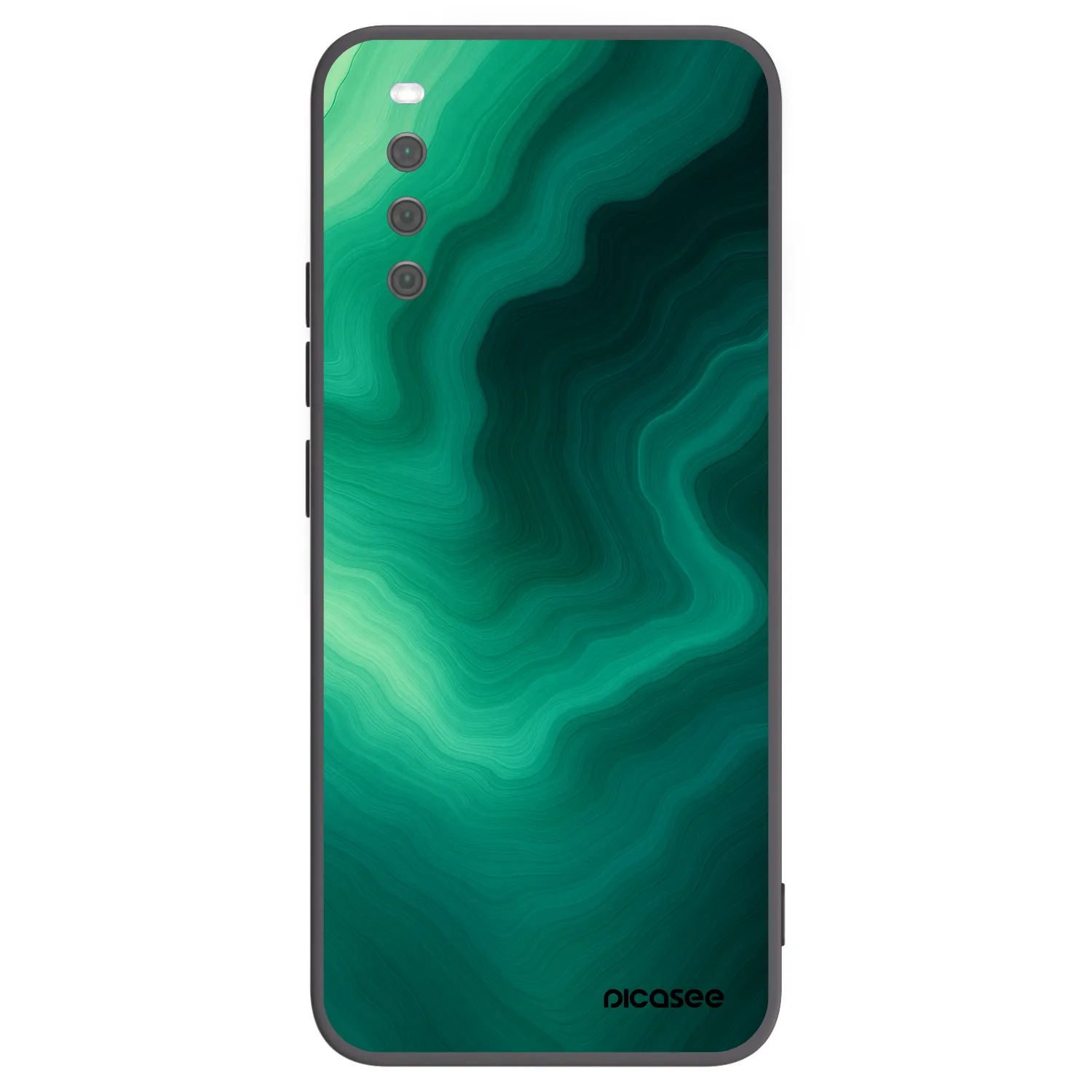 Picasee husă neagră din silicon pentru Sony Xperia 10 III - Malachite