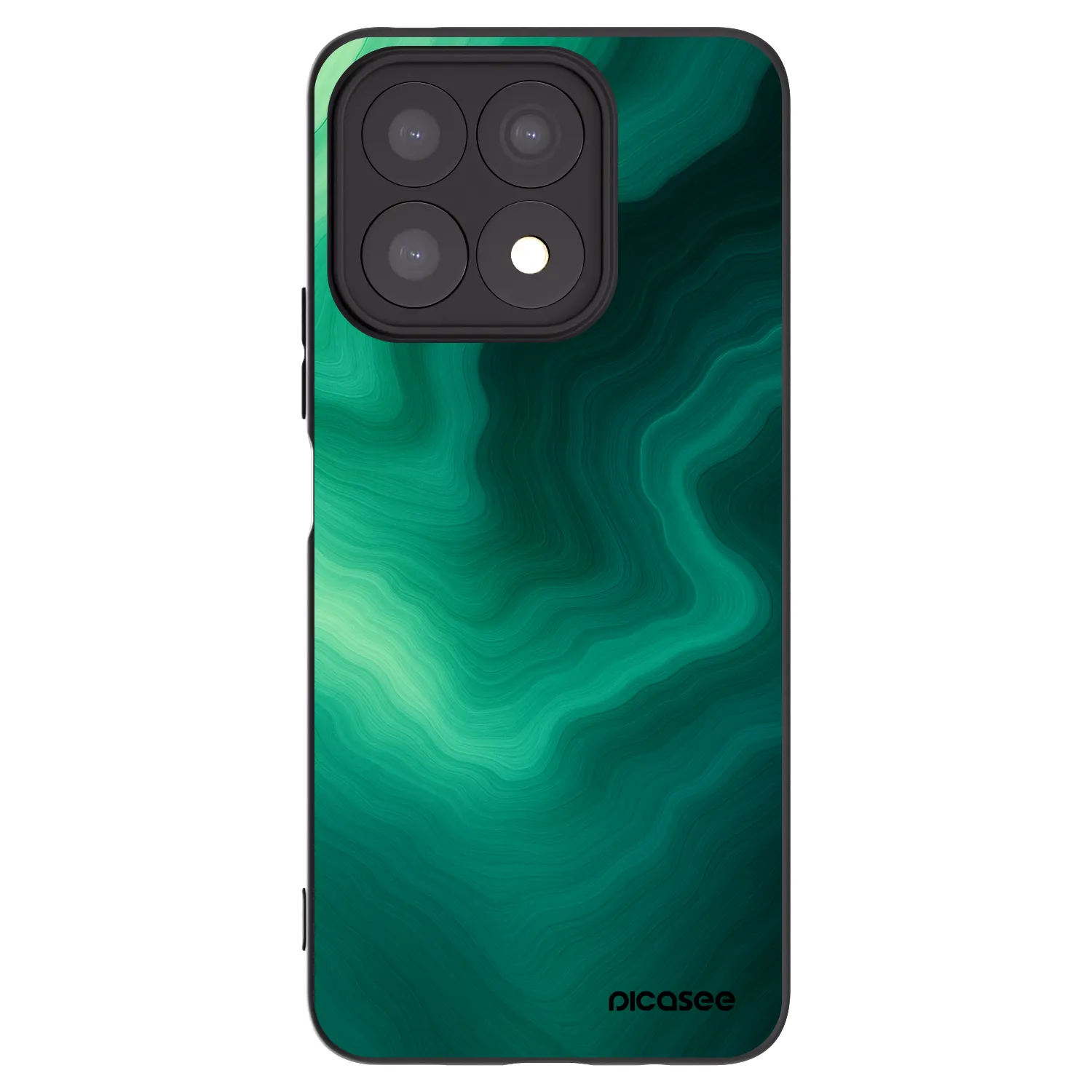 Picasee husă neagră din silicon pentru Honor X8a - Malachite