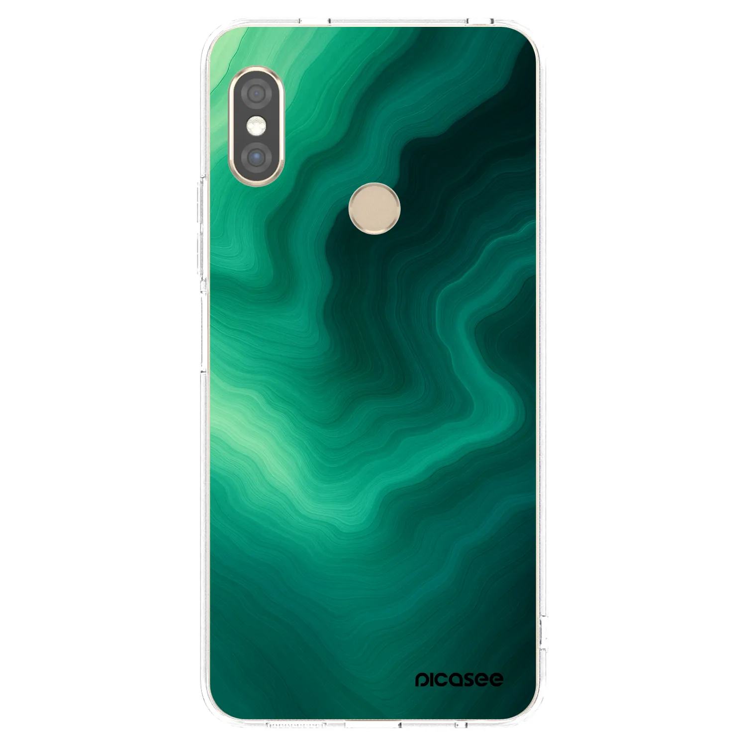 Picasee husă transparentă din silicon pentru Xiaomi Redmi Note 5 Global - Malachite