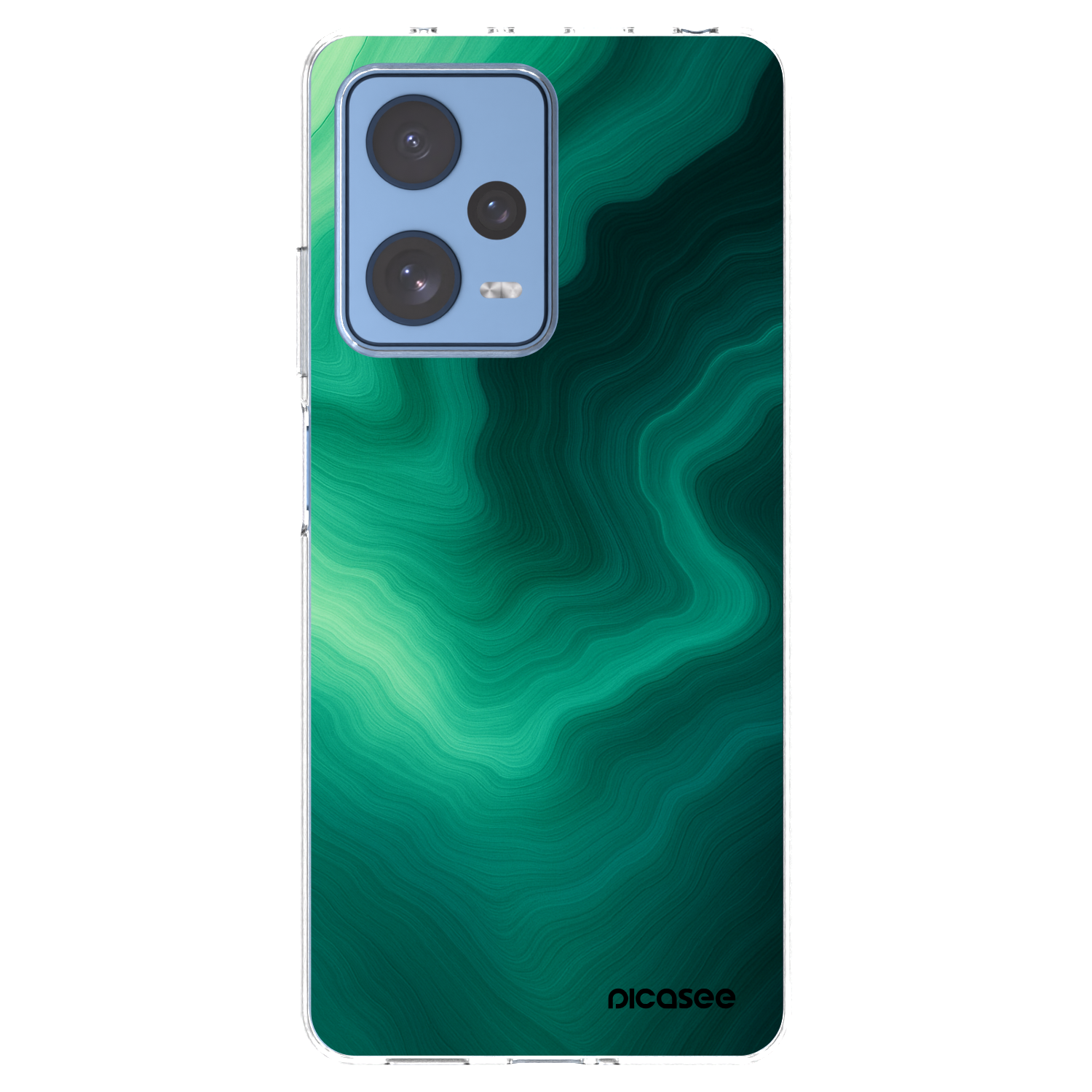 Picasee husă transparentă din silicon pentru Xiaomi Redmi Note 12 Pro 5G - Malachite