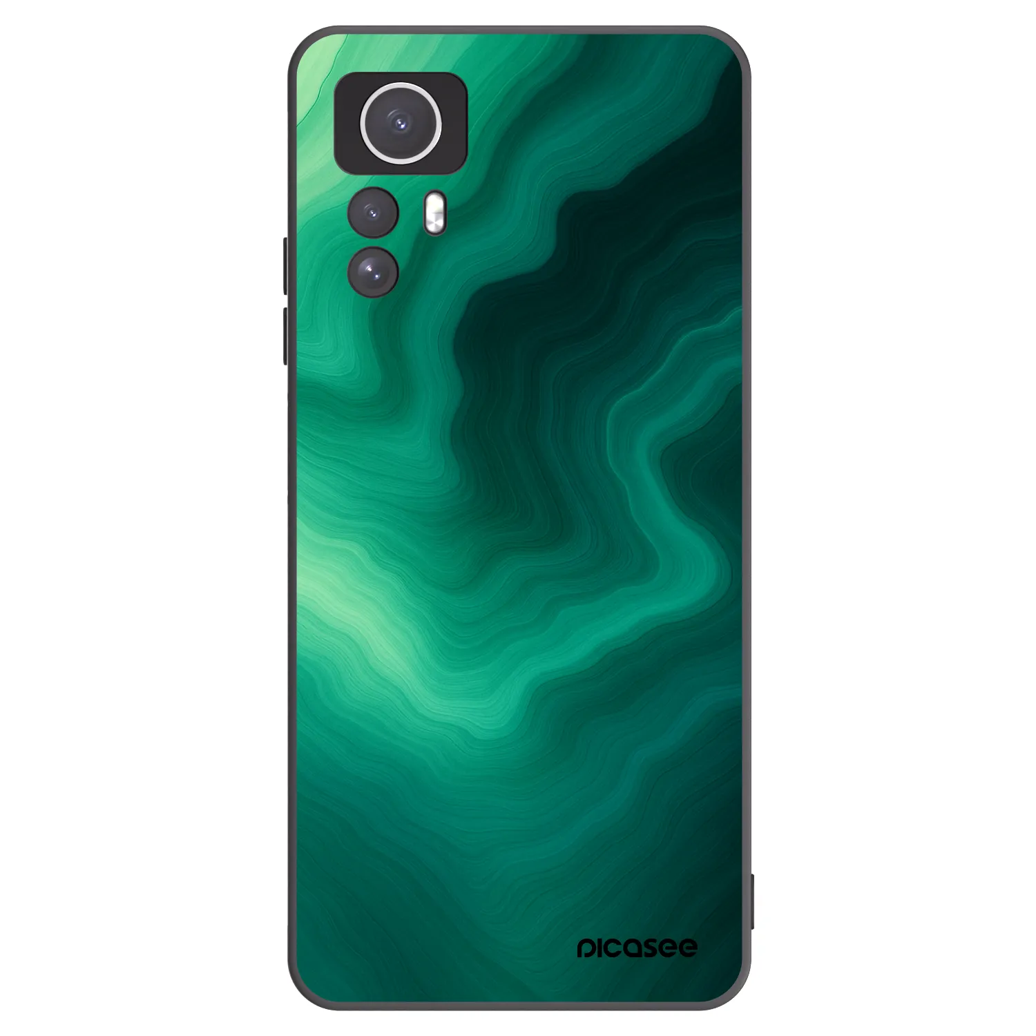 Picasee husă neagră din silicon pentru Xiaomi Redmi Note 12S - Malachite