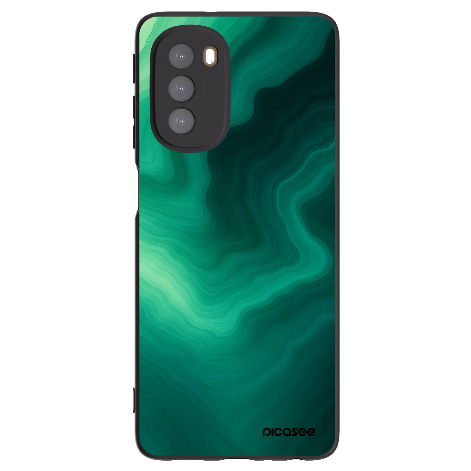 Picasee husă neagră din silicon pentru Motorola Moto G51 - Malachite