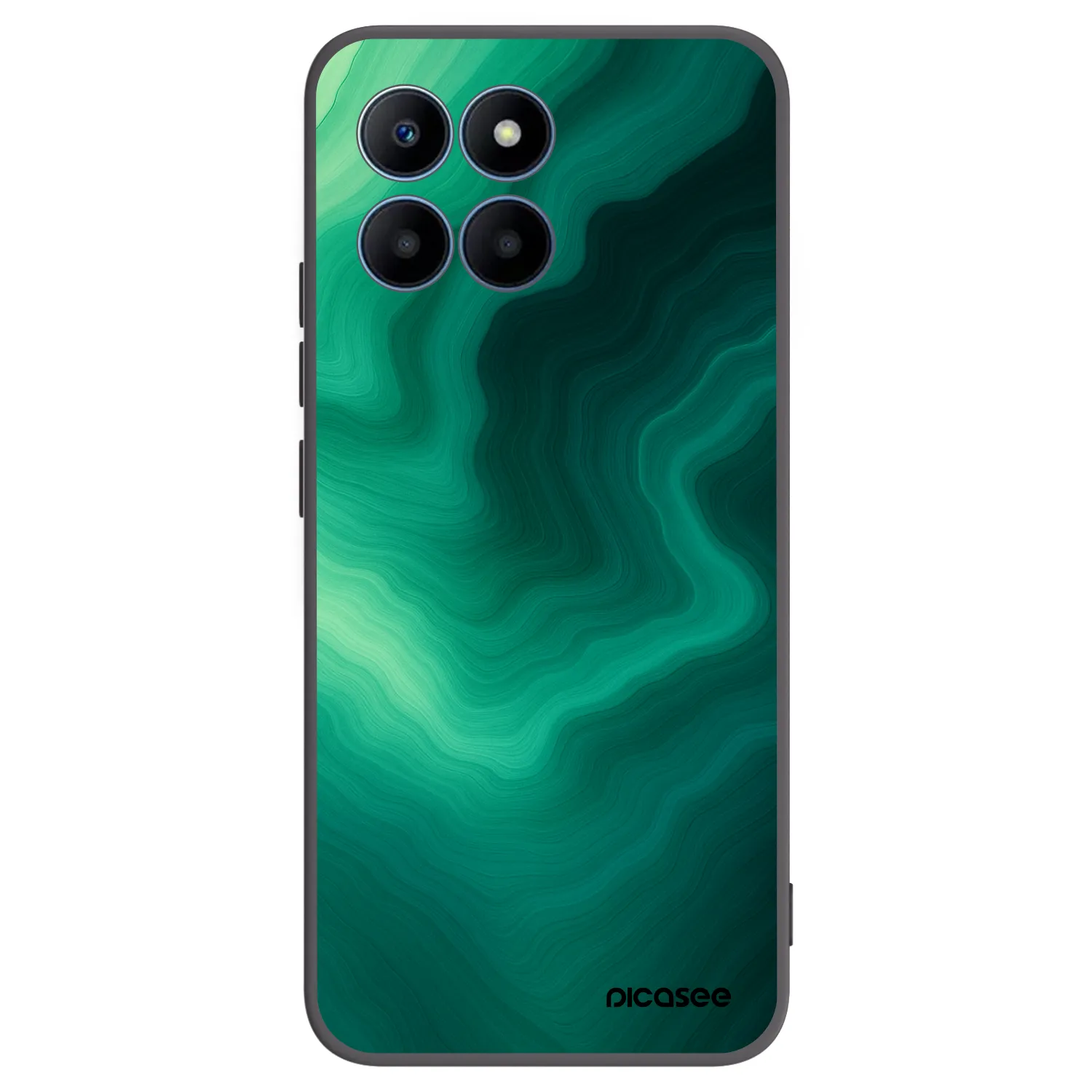 Picasee husă neagră din silicon pentru Honor 70 Lite - Malachite