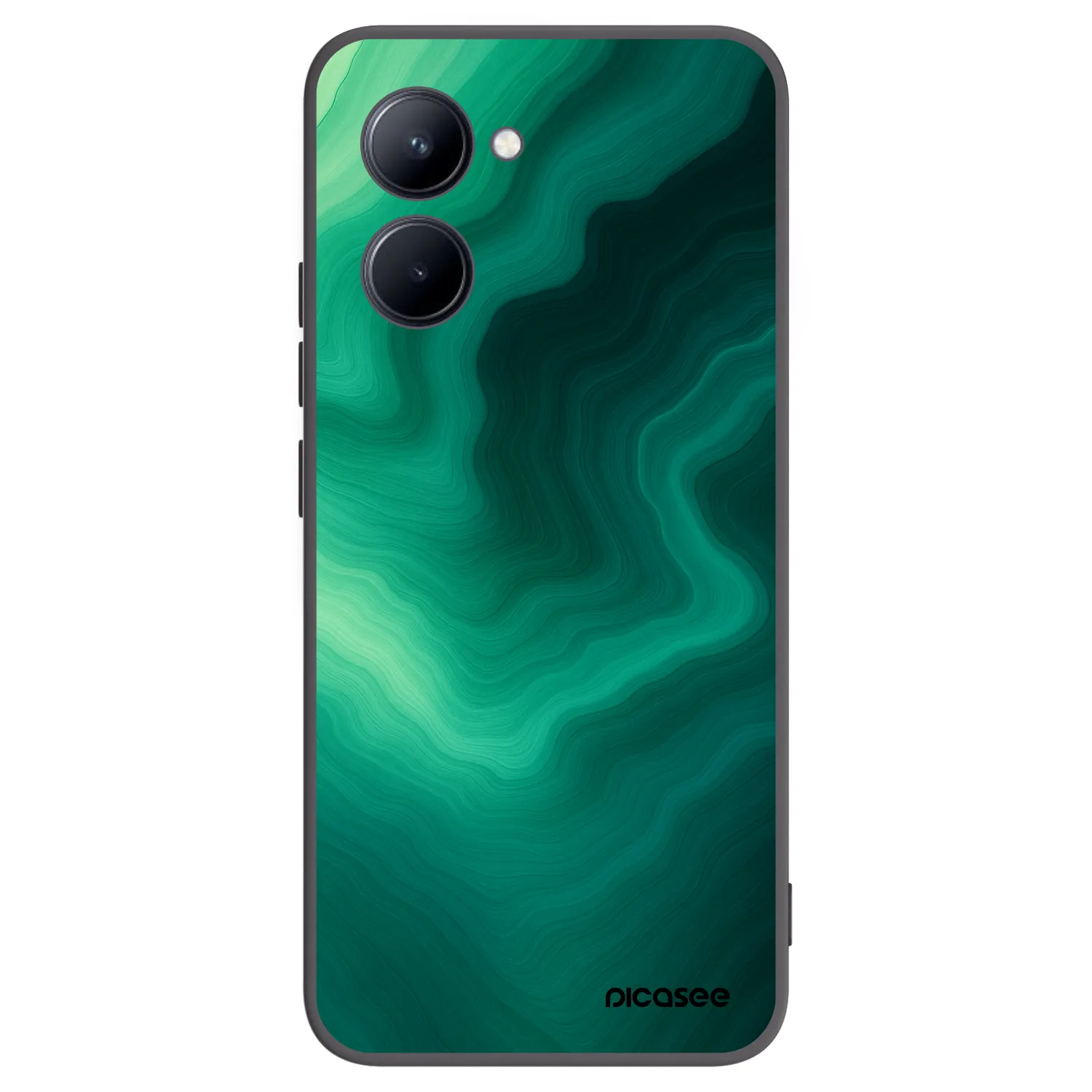 Picasee husă neagră din silicon pentru Realme C33 (2023) - Malachite