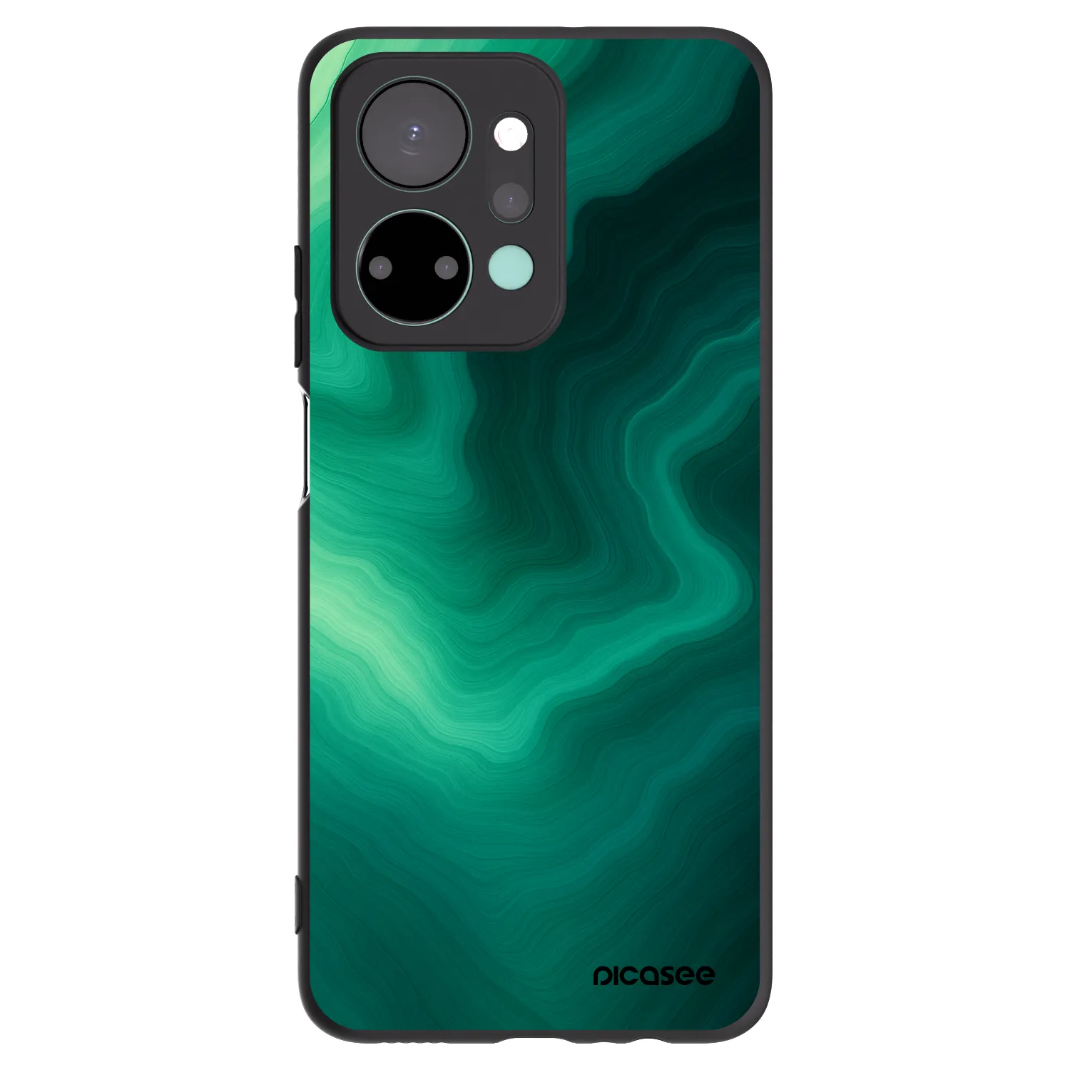 Picasee husă neagră din silicon pentru Honor X7a - Malachite