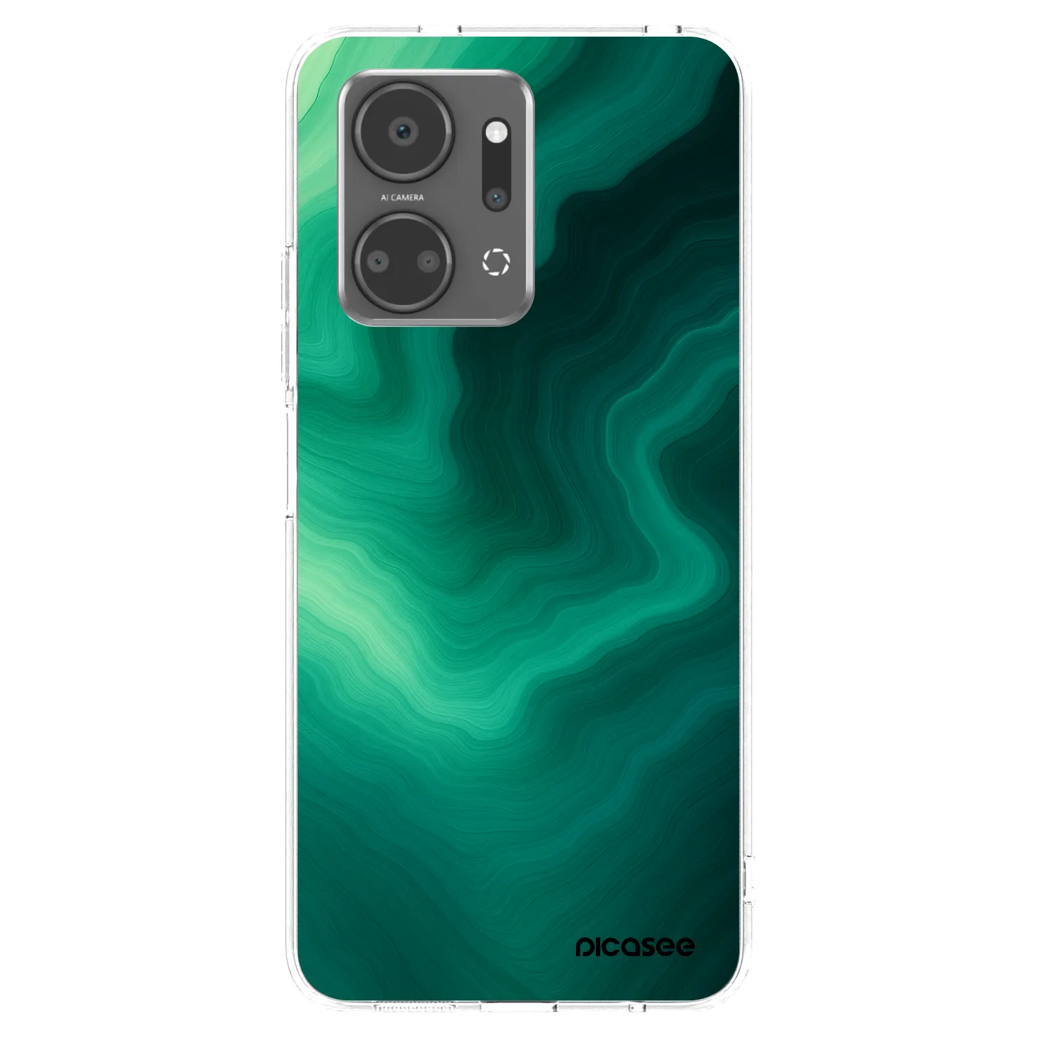 Picasee husă transparentă din silicon pentru Honor X7a - Malachite