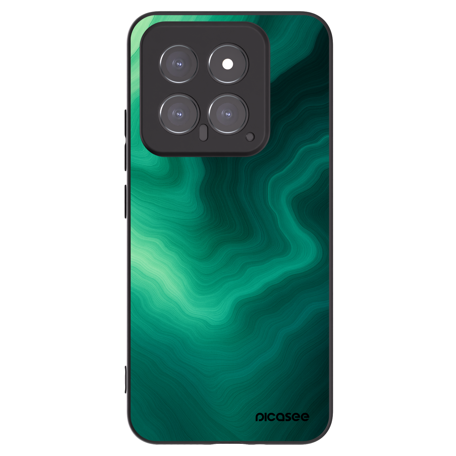 Picasee husă neagră din silicon pentru Xiaomi 14 - Malachite