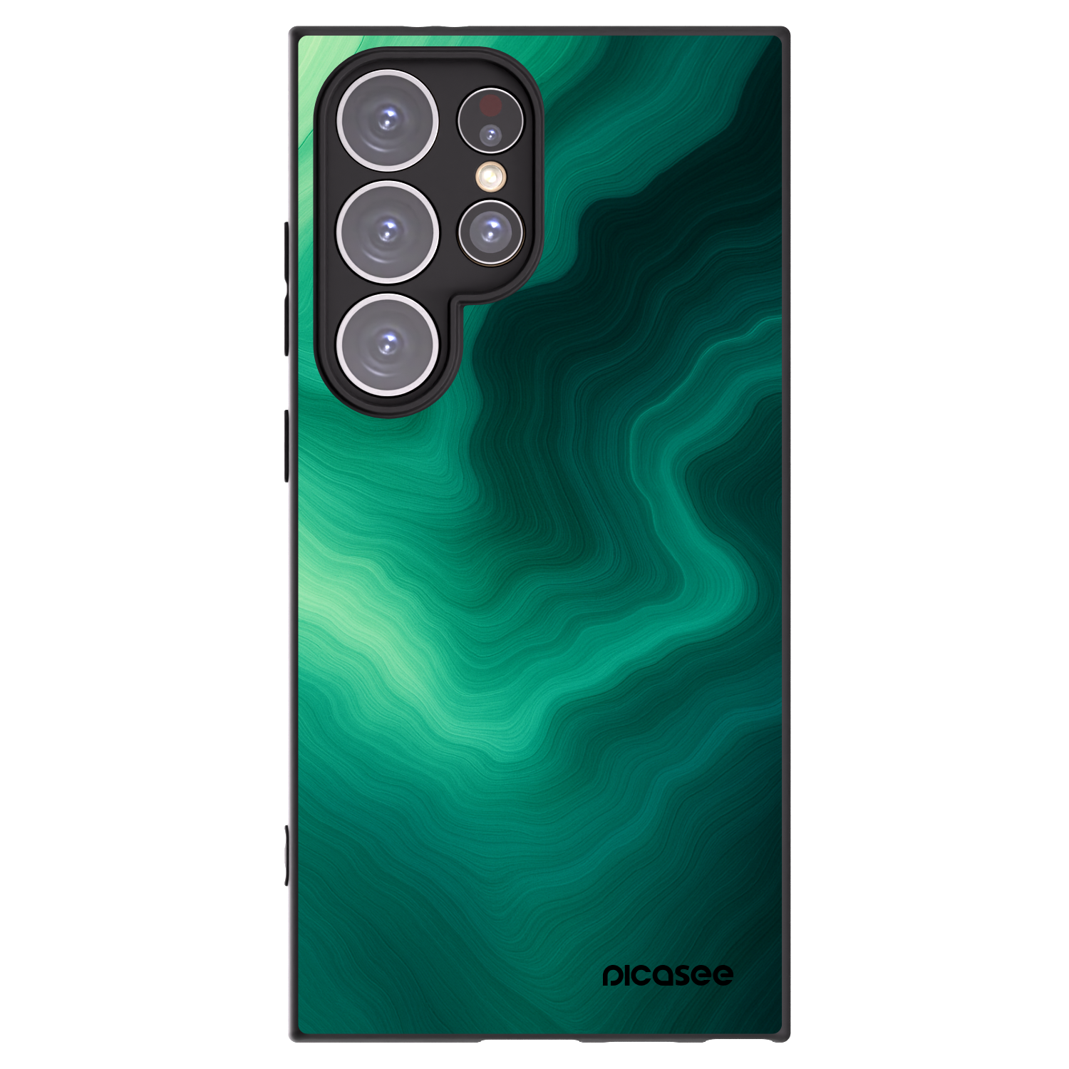 Picasee husă neagră din silicon pentru Samsung Galaxy S24 Ultra S928B 5G - Malachite