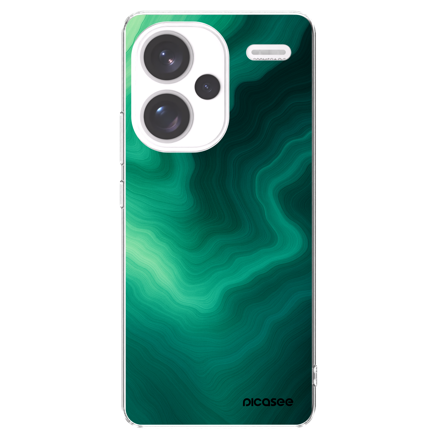 Picasee husă transparentă din silicon pentru Xiaomi Redmi Note 13 Pro+ 5G - Malachite