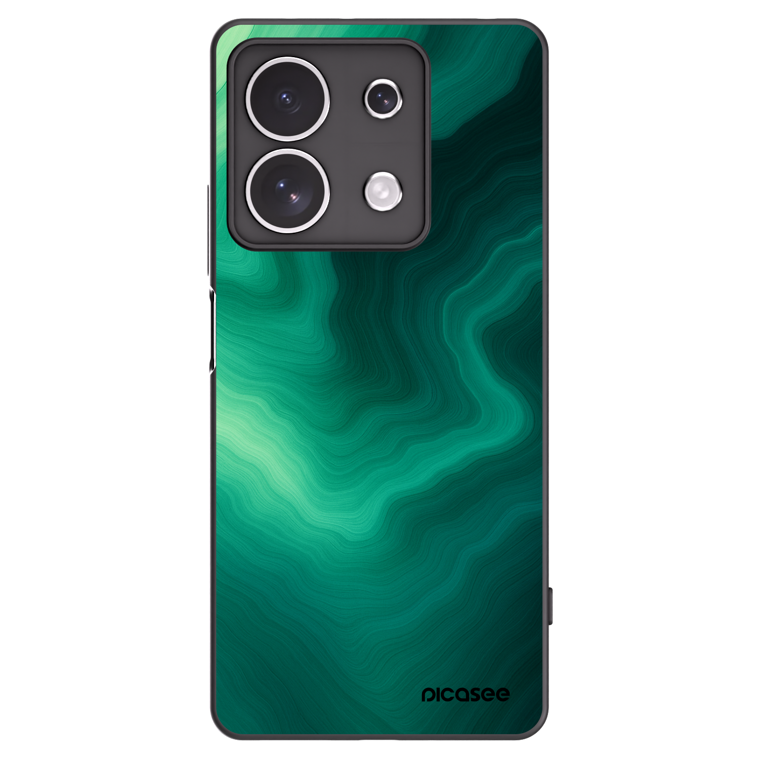 Picasee husă neagră din silicon pentru Xiaomi Redmi Note 13 4G - Malachite