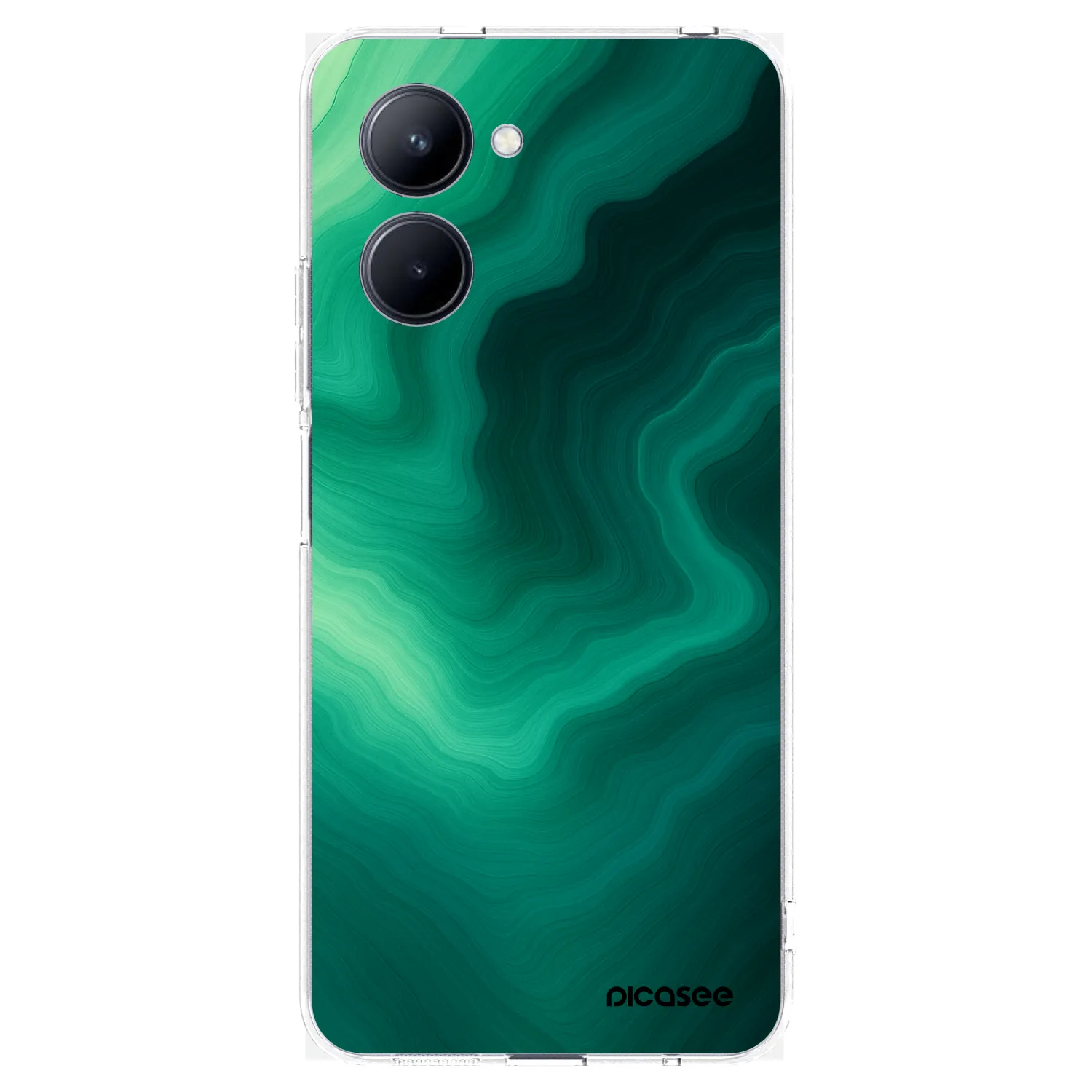 Picasee husă transparentă din silicon pentru Realme C33 (2023) - Malachite