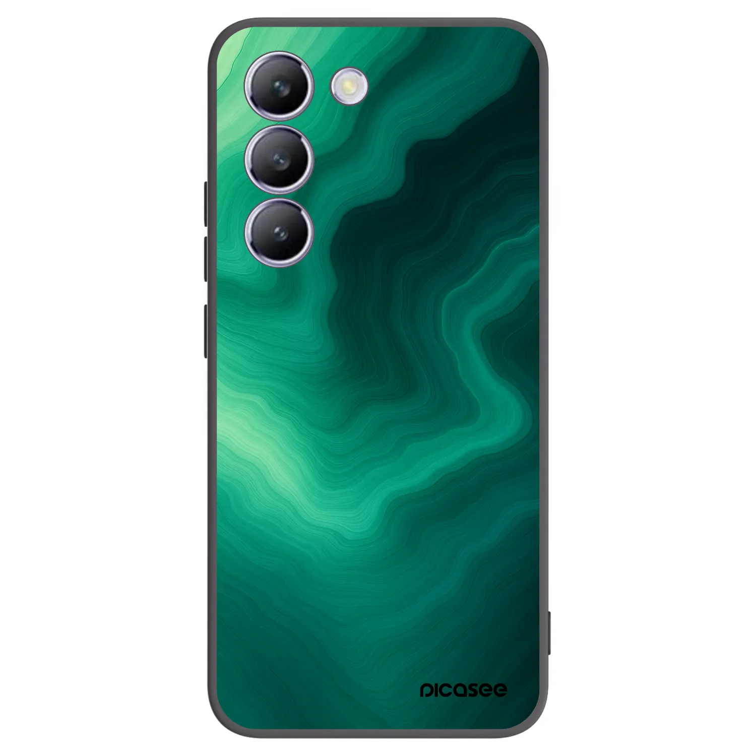 Picasee husă neagră din silicon pentru Vivo V40 SE 5G - Malachite