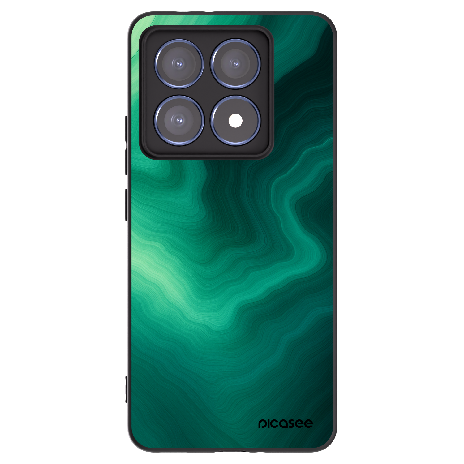 Picasee husă neagră din silicon pentru Xiaomi 14T Pro - Malachite