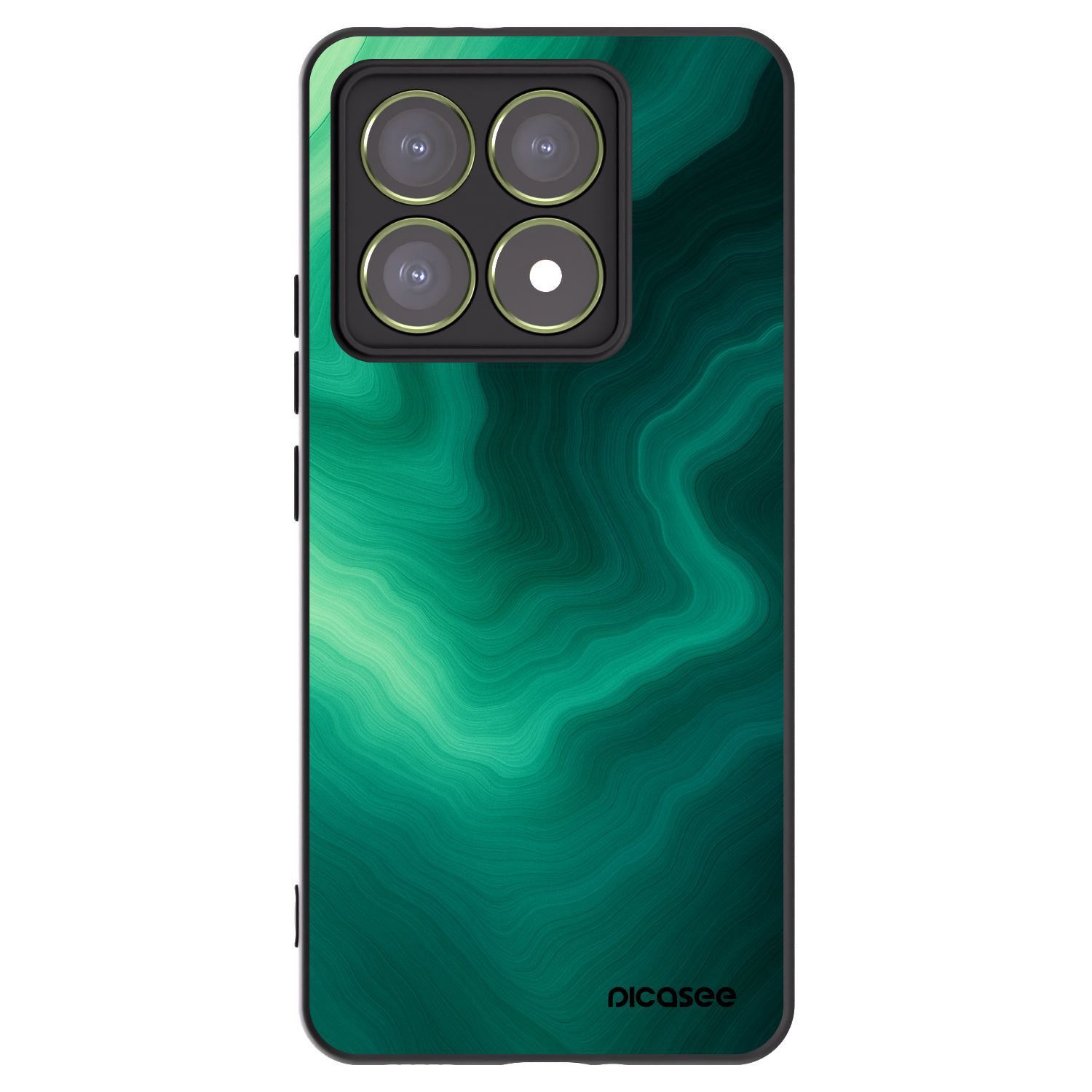 Picasee husă neagră din silicon pentru Xiaomi 14T - Malachite