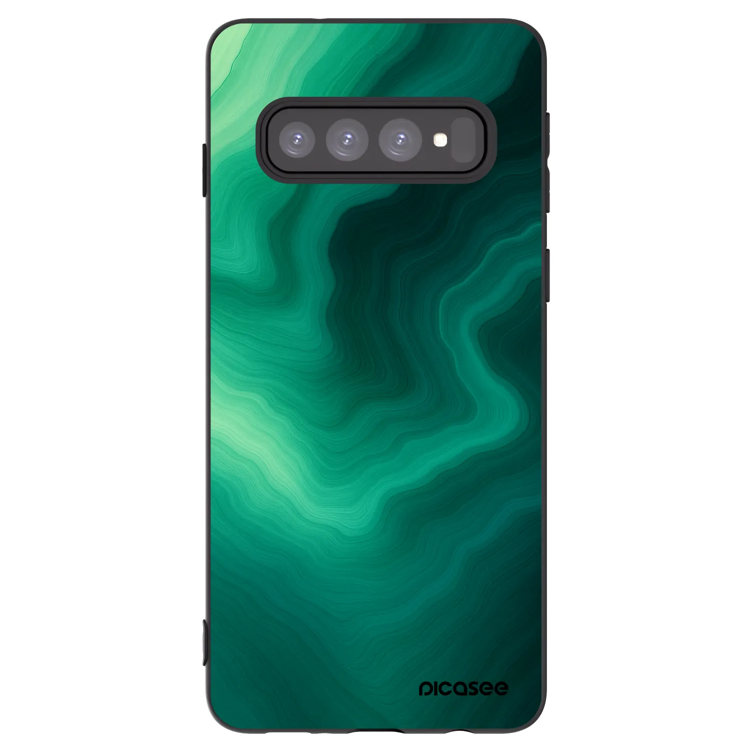 Picasee husă neagră din silicon pentru Samsung Galaxy S10 G973 - Malachite