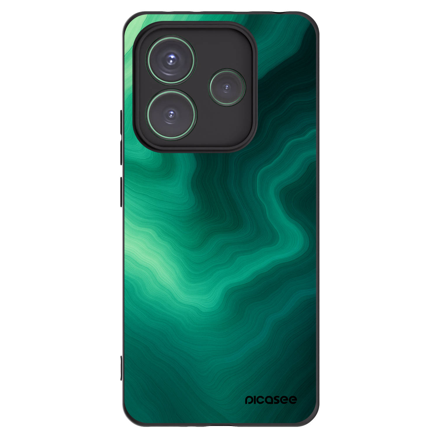 Picasee husă neagră din silicon pentru Xiaomi Redmi Note 14 5G - Malachite