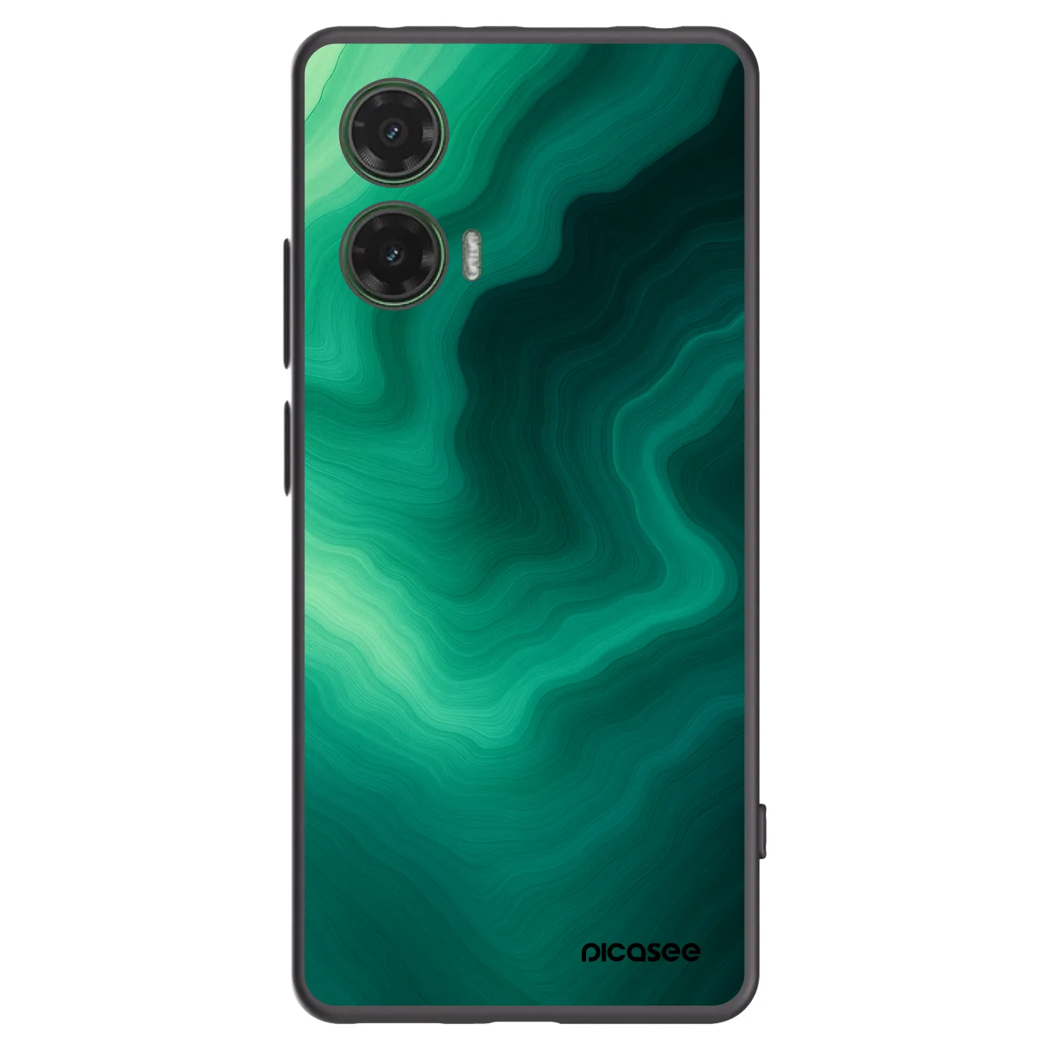 Picasee husă neagră din silicon pentru Motorola Moto G35 5G - Malachite