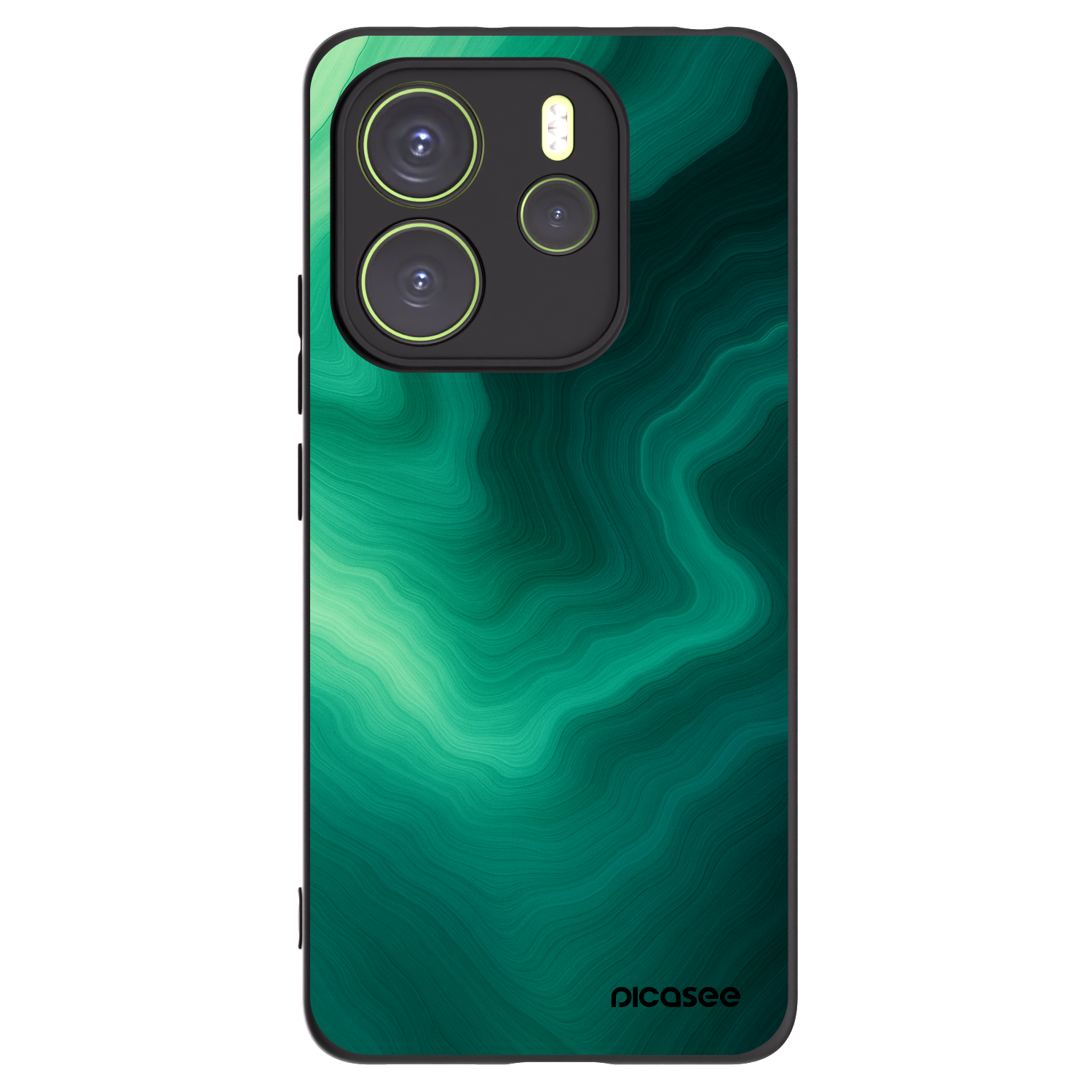 Picasee husă neagră din silicon pentru Xiaomi Redmi Note 14 4G - Malachite