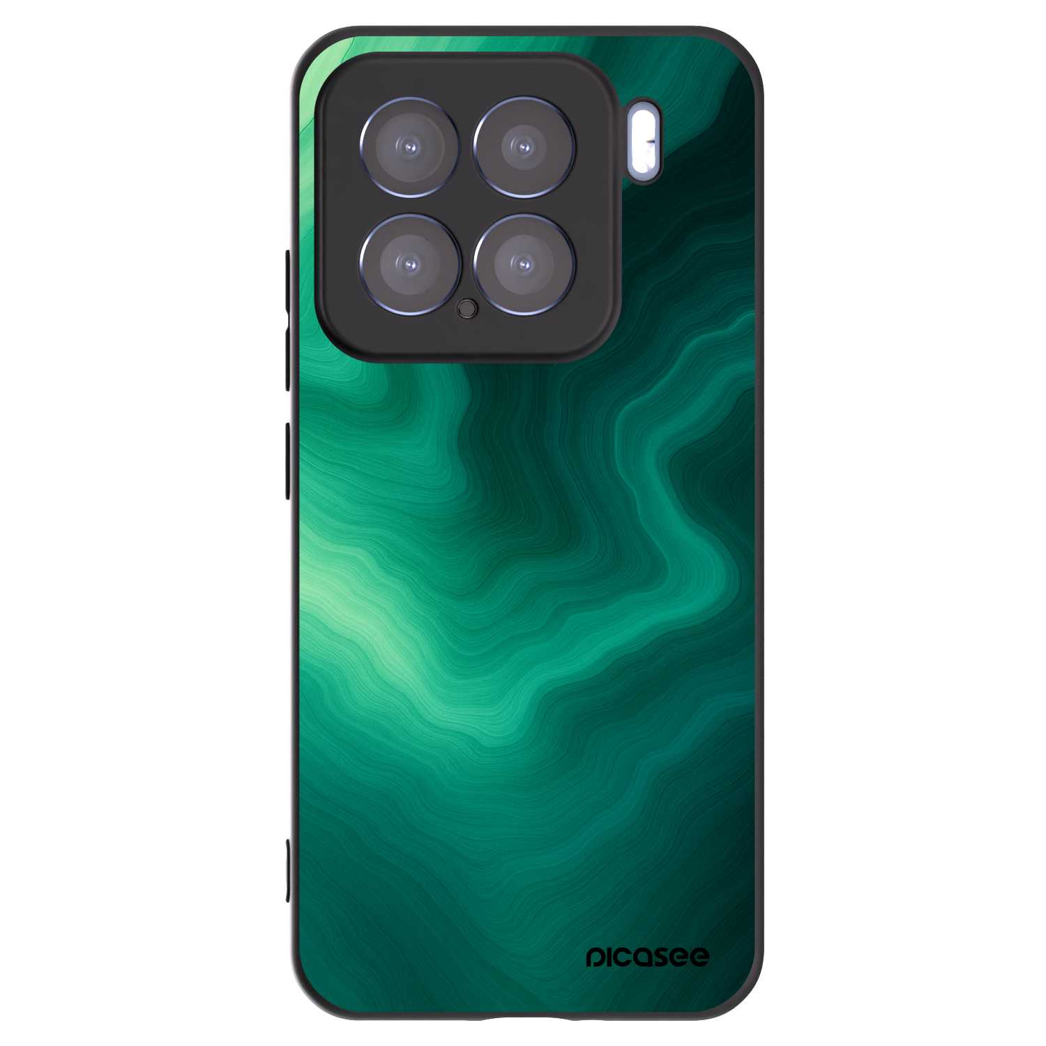 Picasee husă neagră din silicon pentru Xiaomi 15 - Malachite