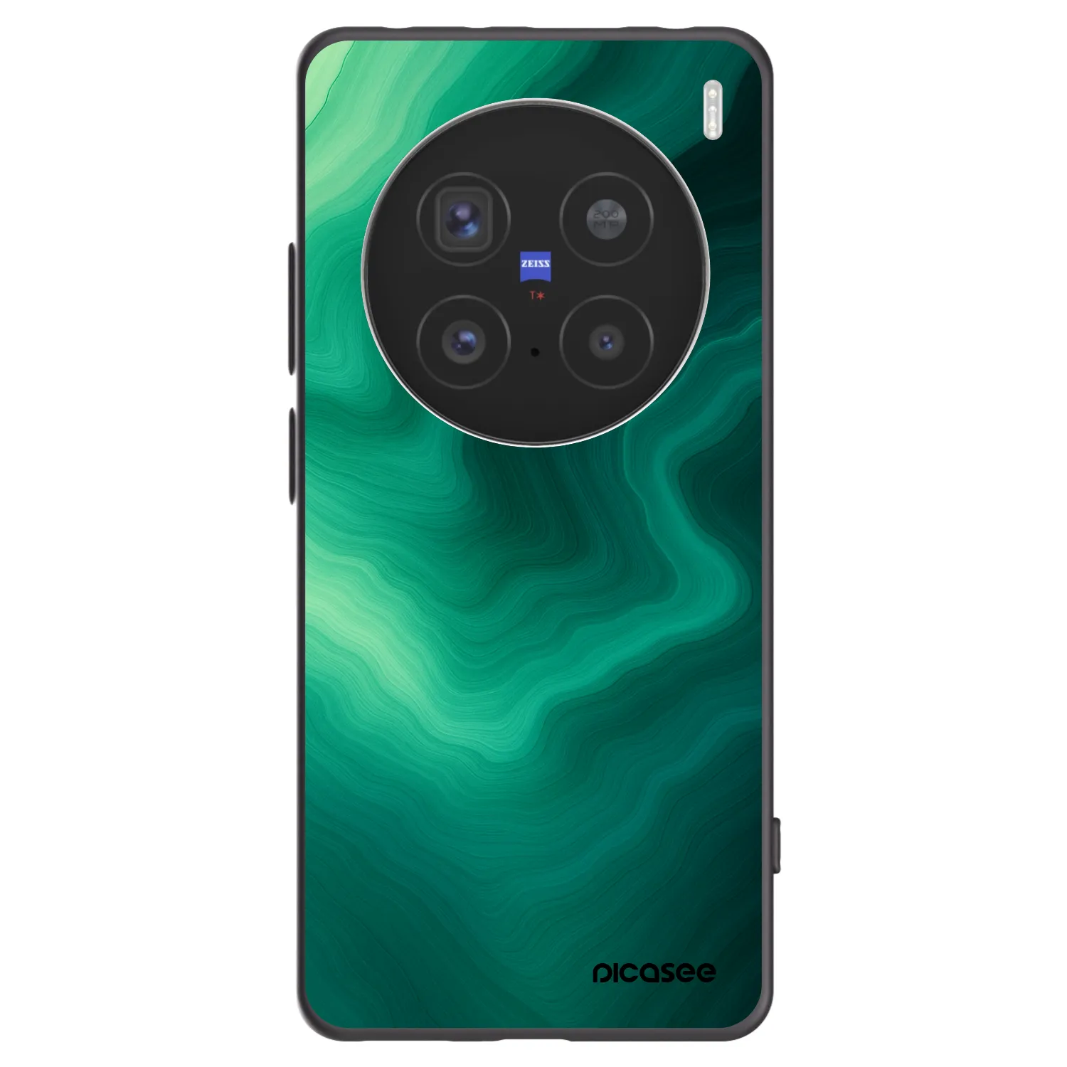 Picasee husă neagră din silicon pentru Vivo X200 Pro - Malachite