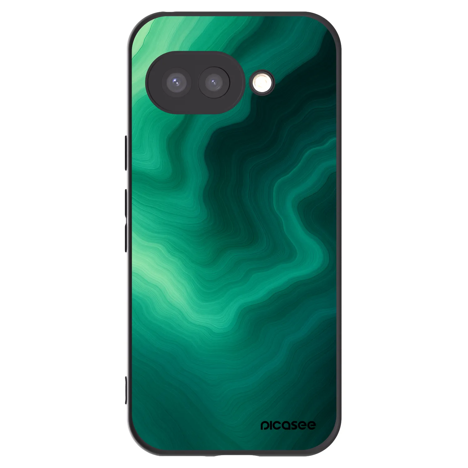 Picasee husă neagră din silicon pentru Google Pixel 9a - Malachite