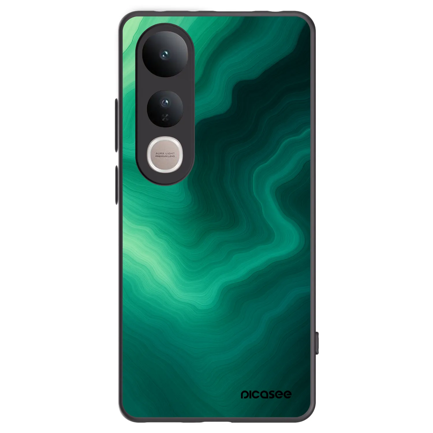 Picasee husă neagră din silicon pentru Vivo V50 Lite 5G - Malachite