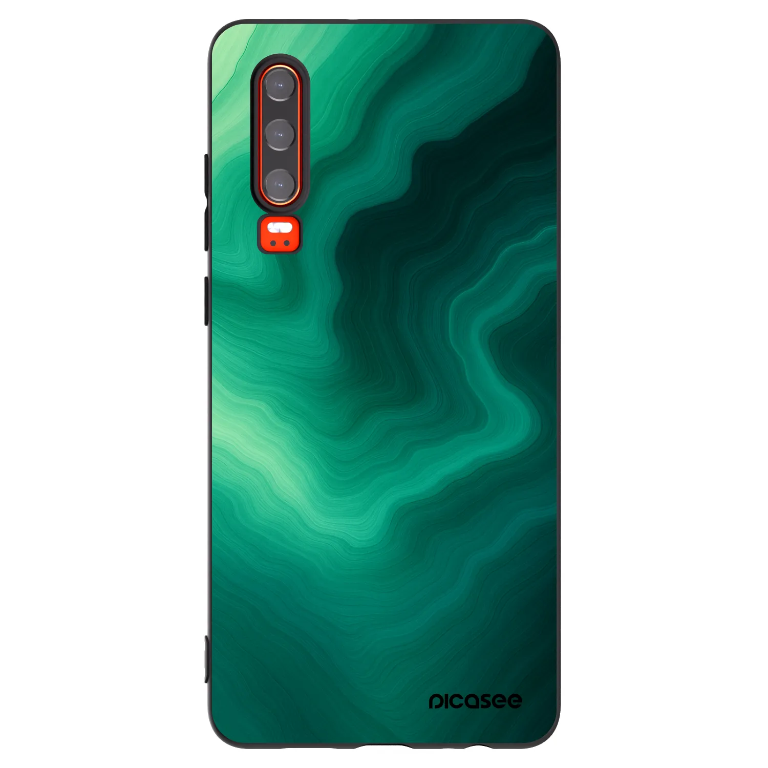 Picasee husă neagră din silicon pentru Huawei P30 - Malachite