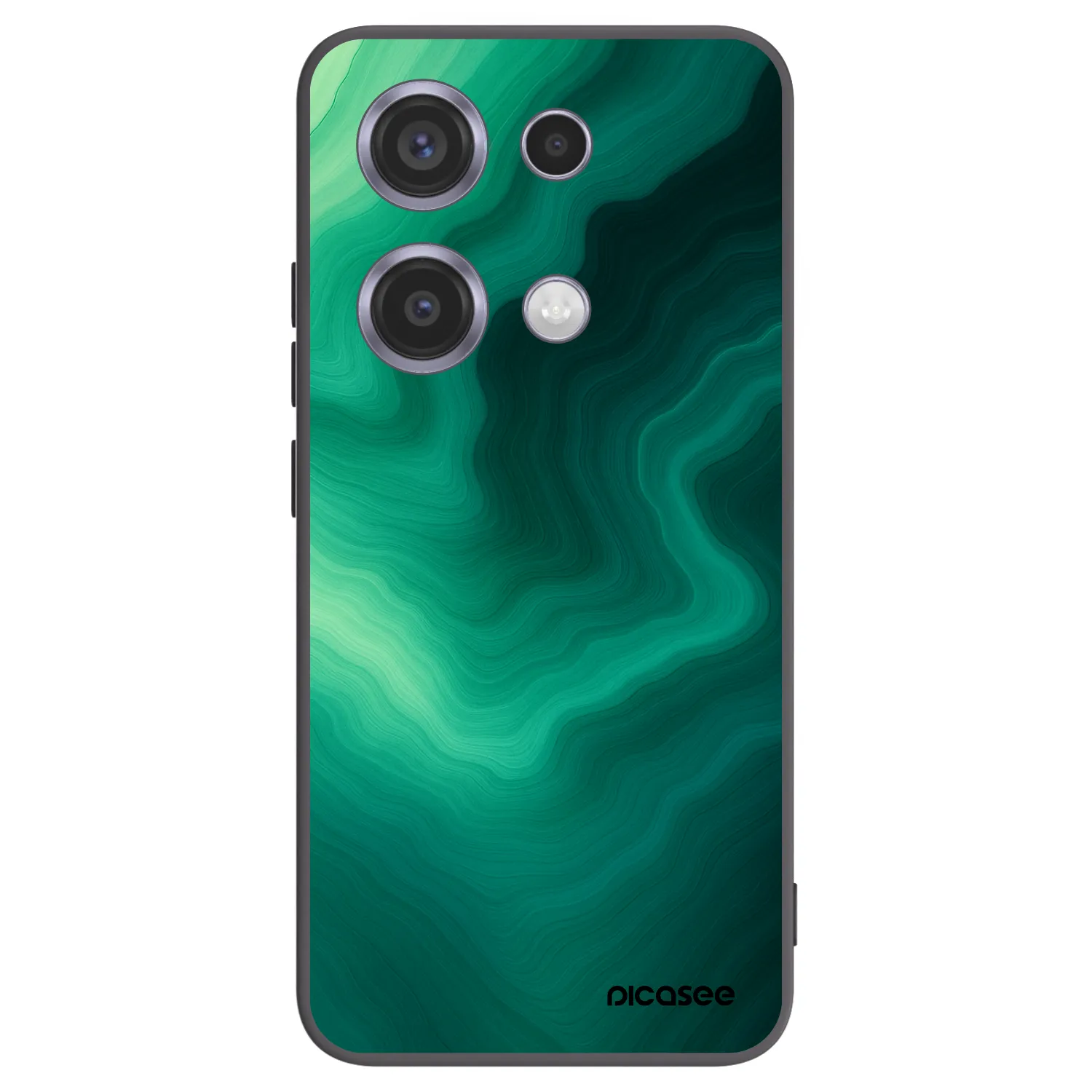 Picasee husă neagră din silicon pentru Xiaomi Redmi Note 14S - Malachite