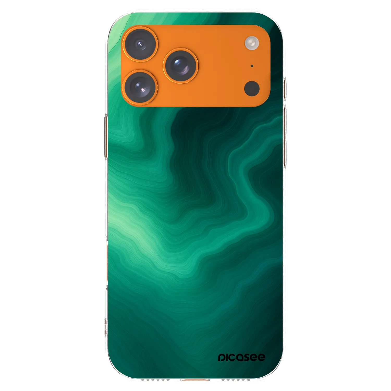Picasee husă transparentă din silicon pentru Apple iPhone 17 Pro Max - Malachite