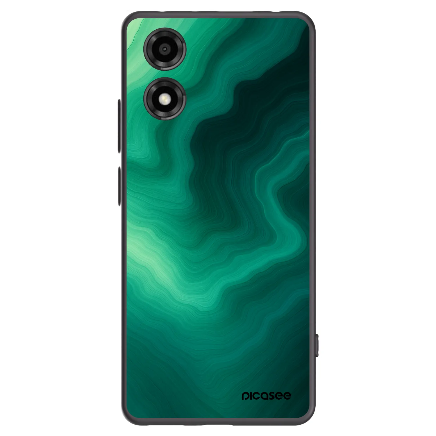 Picasee husă neagră din silicon pentru Motorola Moto E14 - Malachite