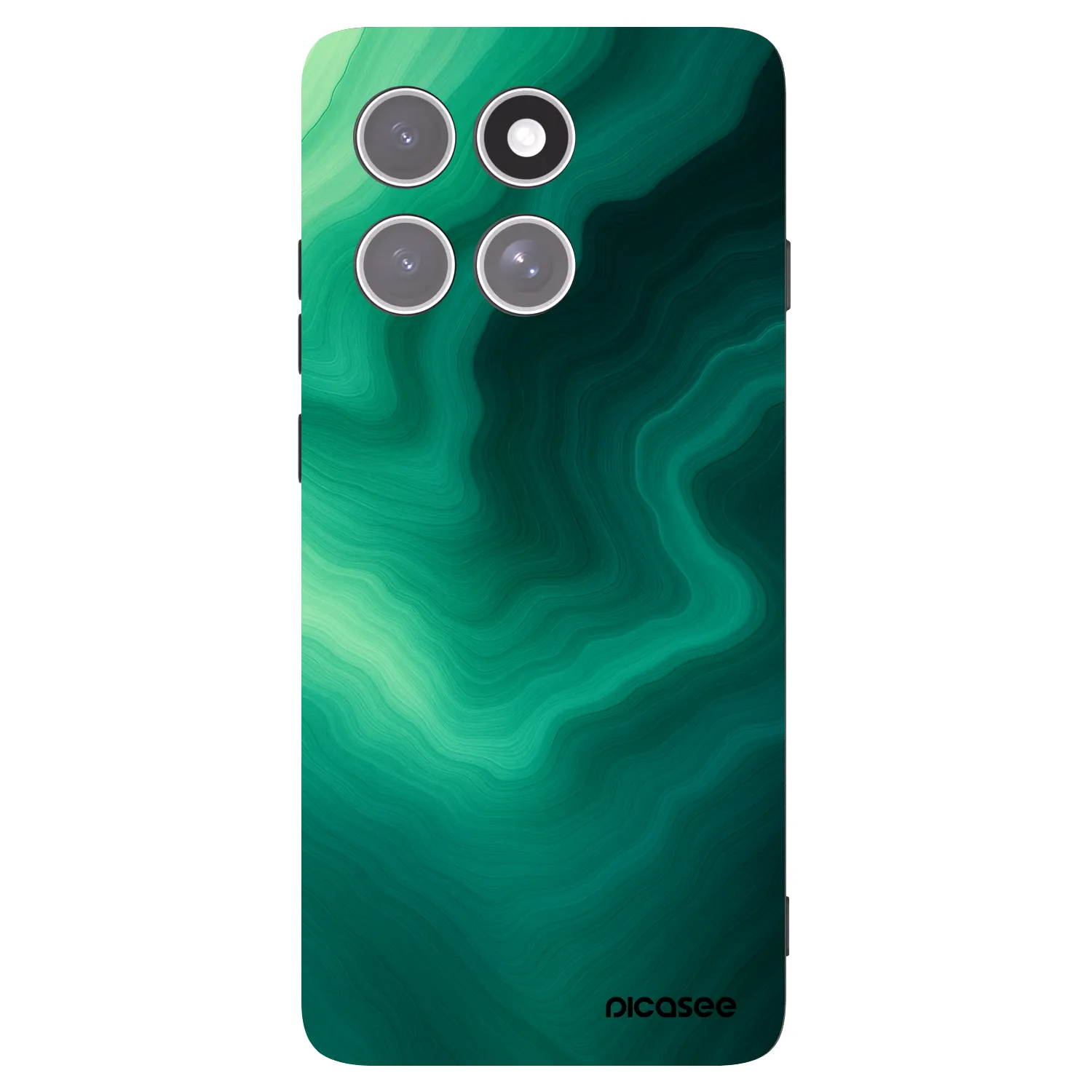 Picasee husă neagră din silicon pentru Motorola Edge 60 Pro - Malachite