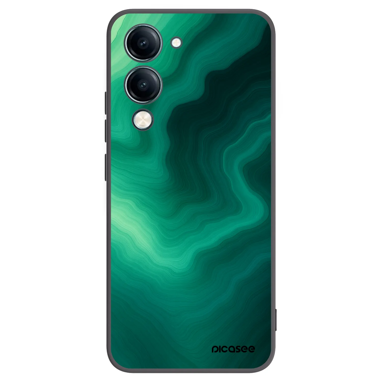 Picasee husă neagră din silicon pentru Vivo Y29s 5G - Malachite