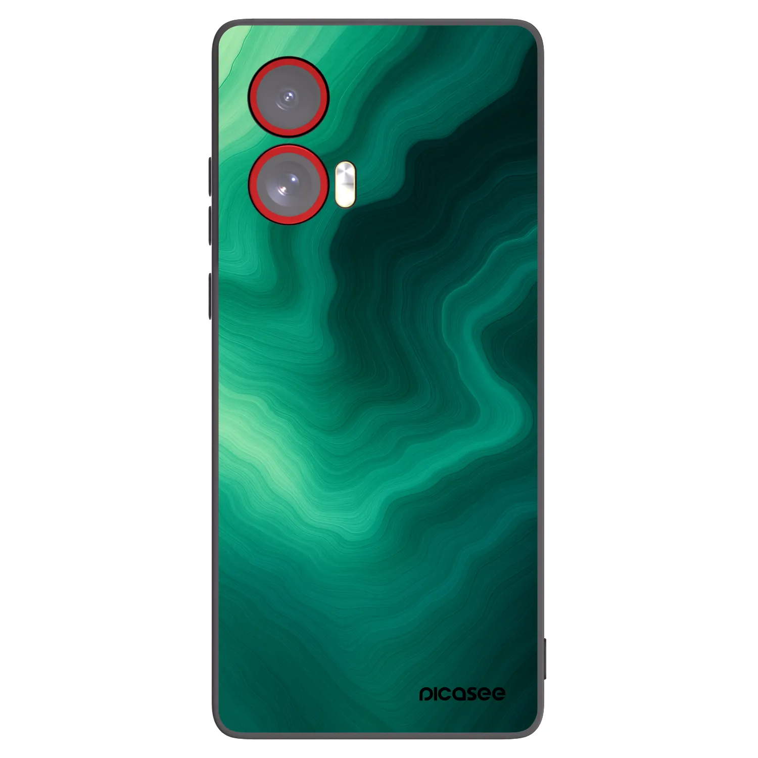 Picasee husă neagră din silicon pentru Motorola Edge 50 Fusion - Malachite