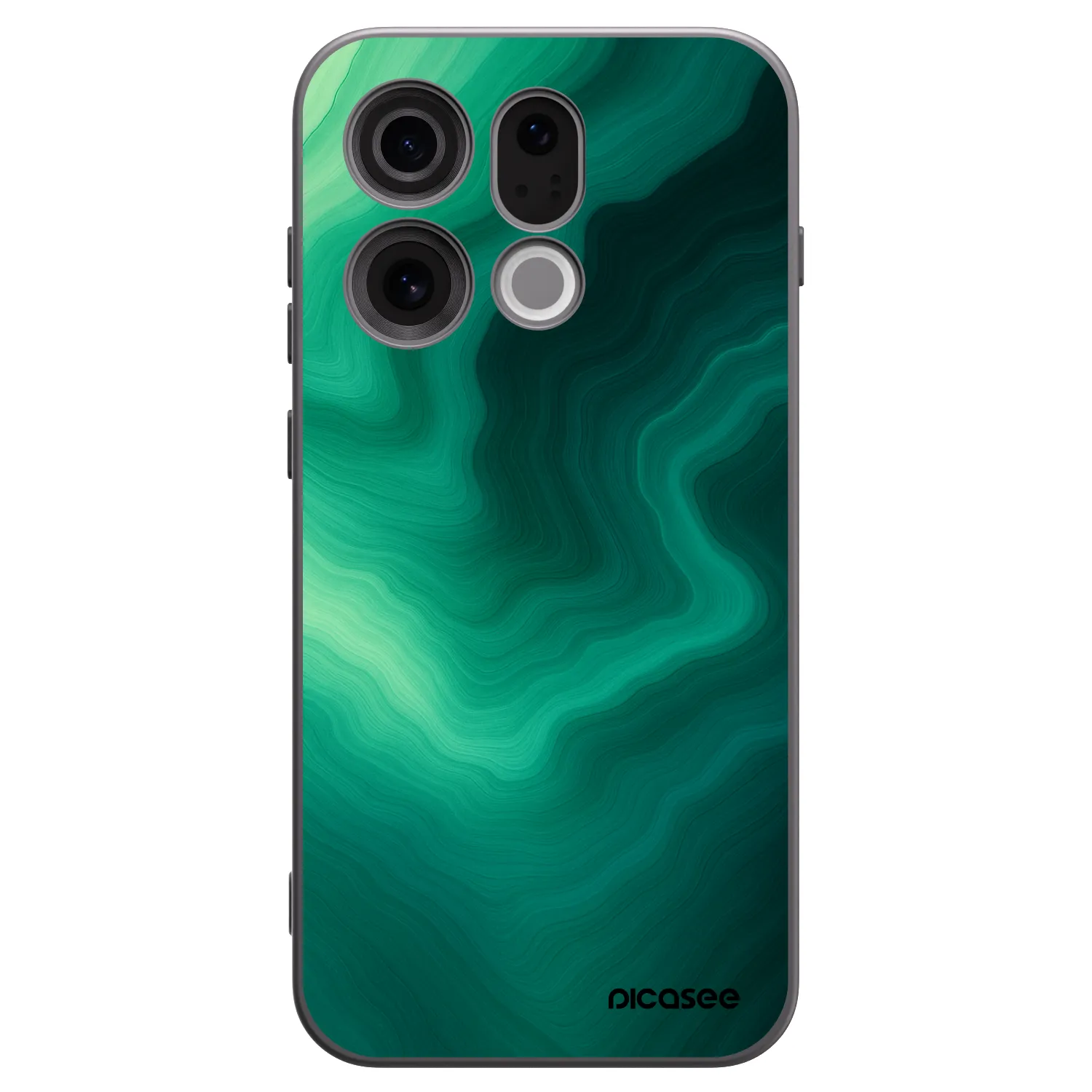 Picasee husă neagră din silicon pentru OPPO Find X9 - Malachite
