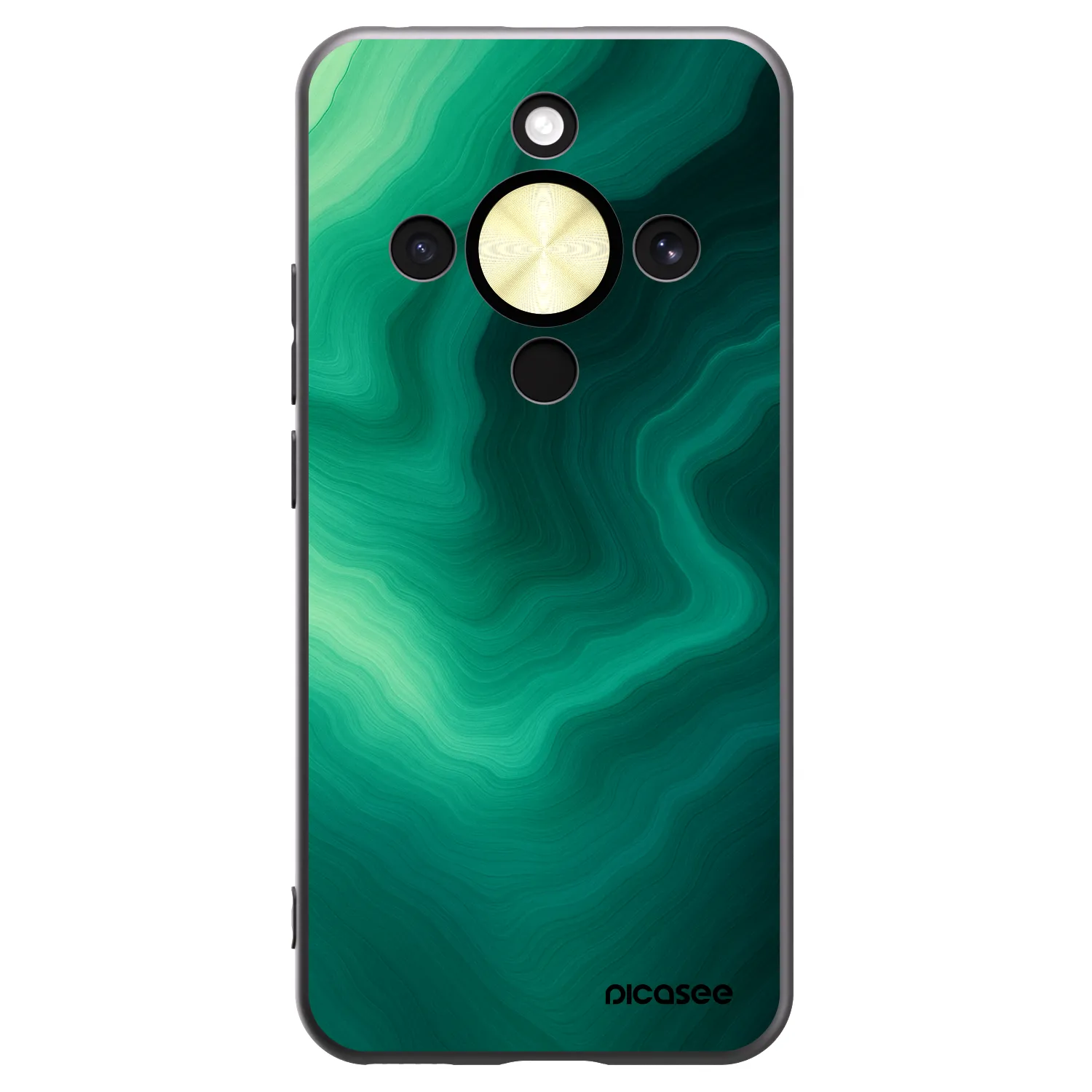 Picasee husă neagră din silicon pentru Honor Magic8 Lite 5G - Malachite