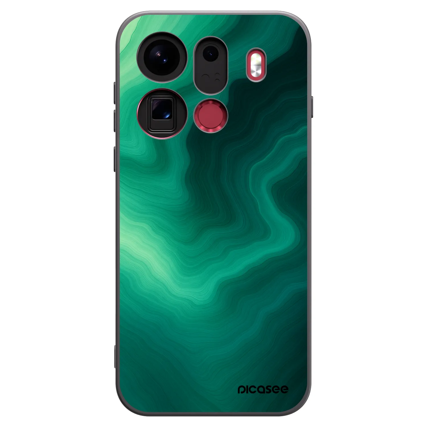 Picasee husă neagră din silicon pentru OPPO Find X9 Pro - Malachite